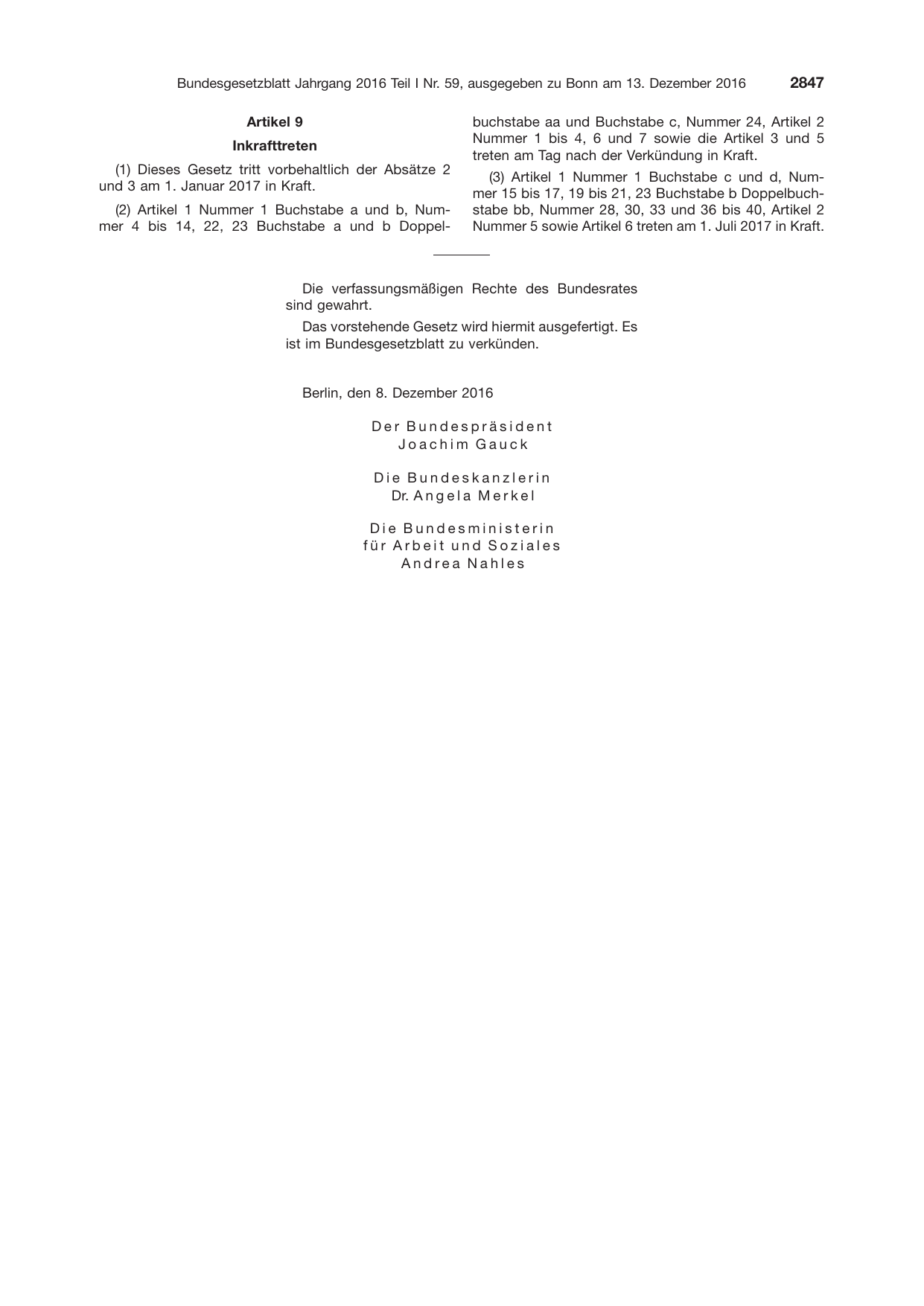 BGBl. 2016, Seite 2847 — Originalseite als Abbildung