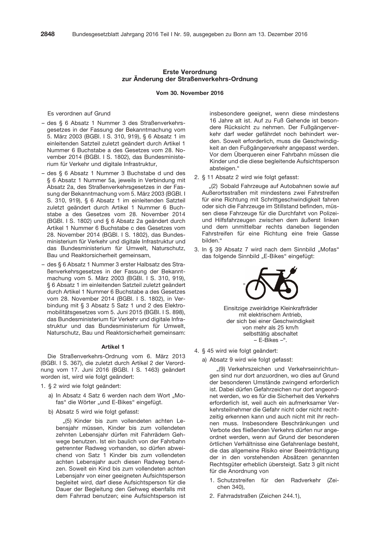 BGBl. 2016, Seite 2848 — Originalseite als Abbildung