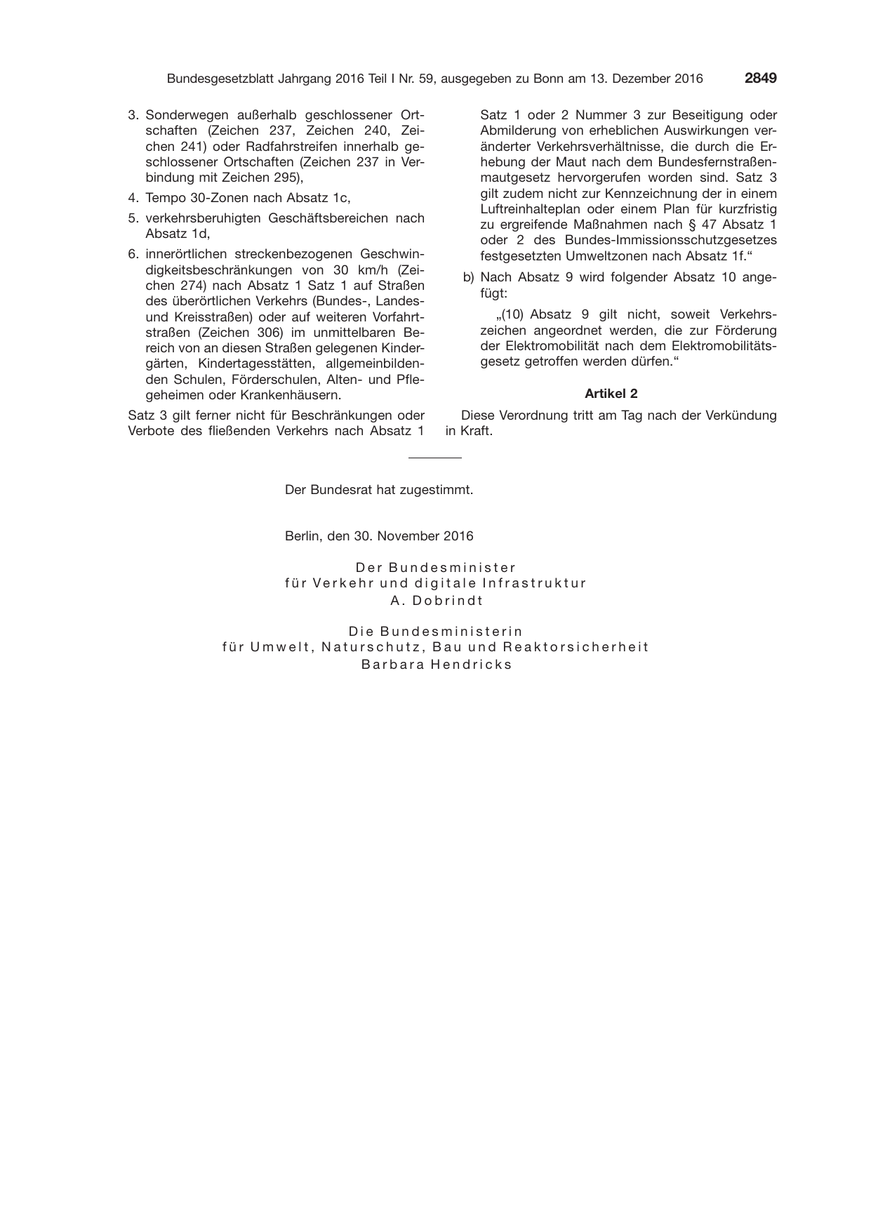 BGBl. 2016, Seite 2849 — Originalseite als Abbildung