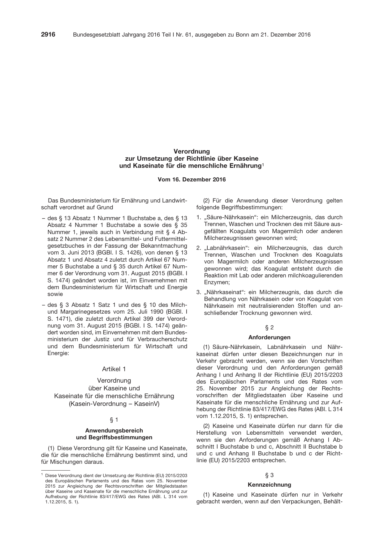 BGBl. 2016, Seite 2916 — Originalseite als Abbildung