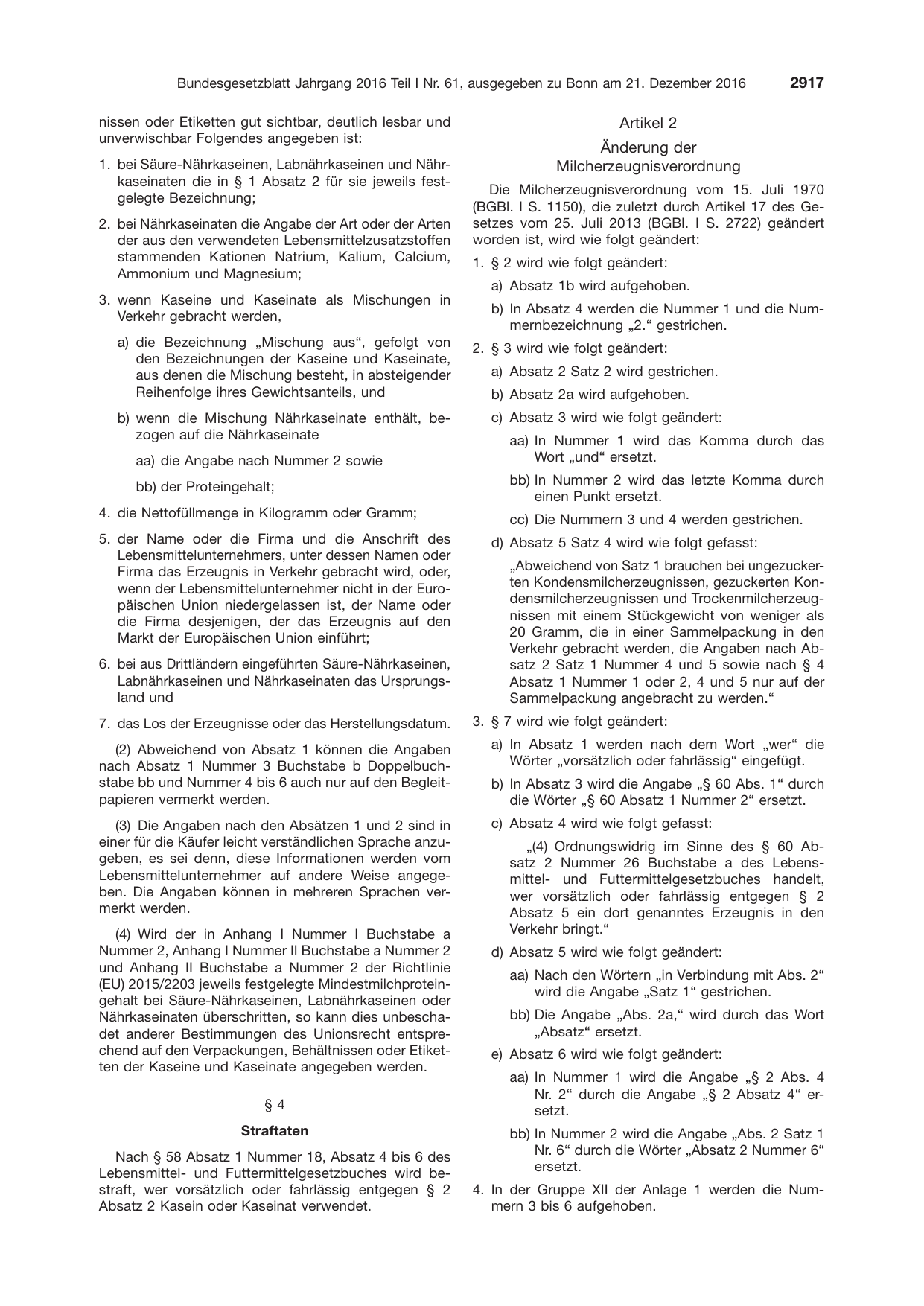 BGBl. 2016, Seite 2917 — Originalseite als Abbildung