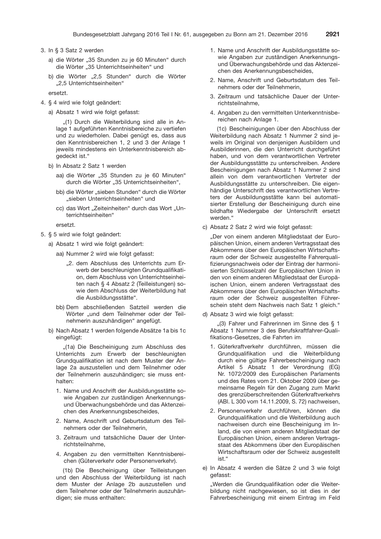 BGBl. 2016, Seite 2921 — Originalseite als Abbildung