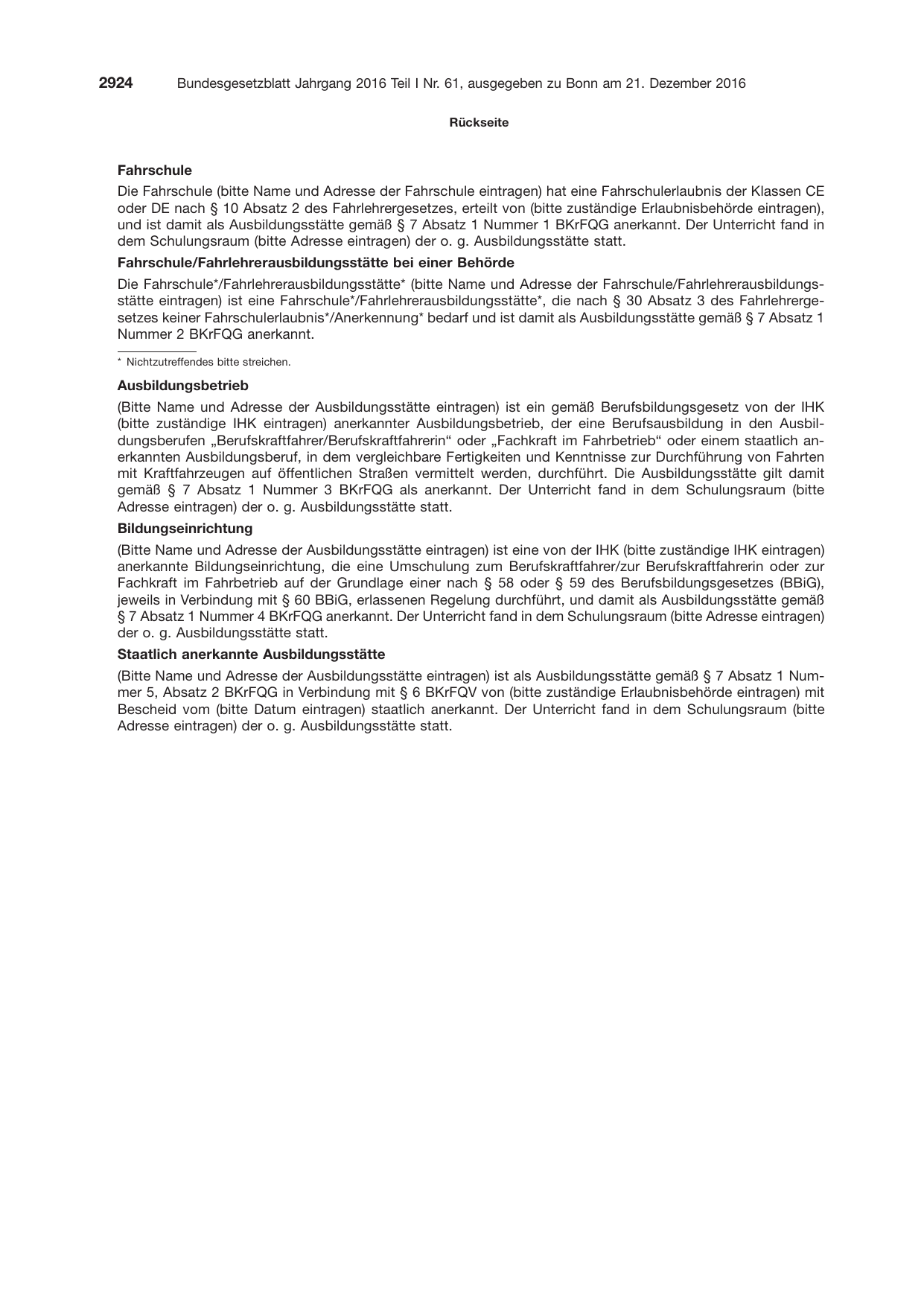 BGBl. 2016, Seite 2924 — Originalseite als Abbildung