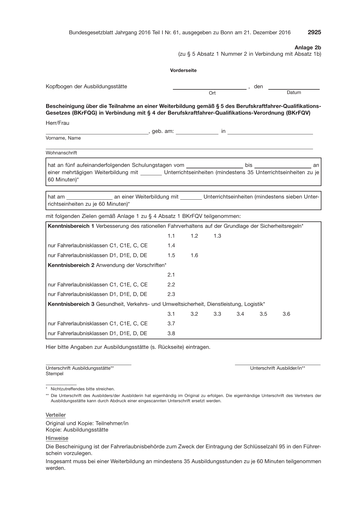 BGBl. 2016, Seite 2925 — Originalseite als Abbildung