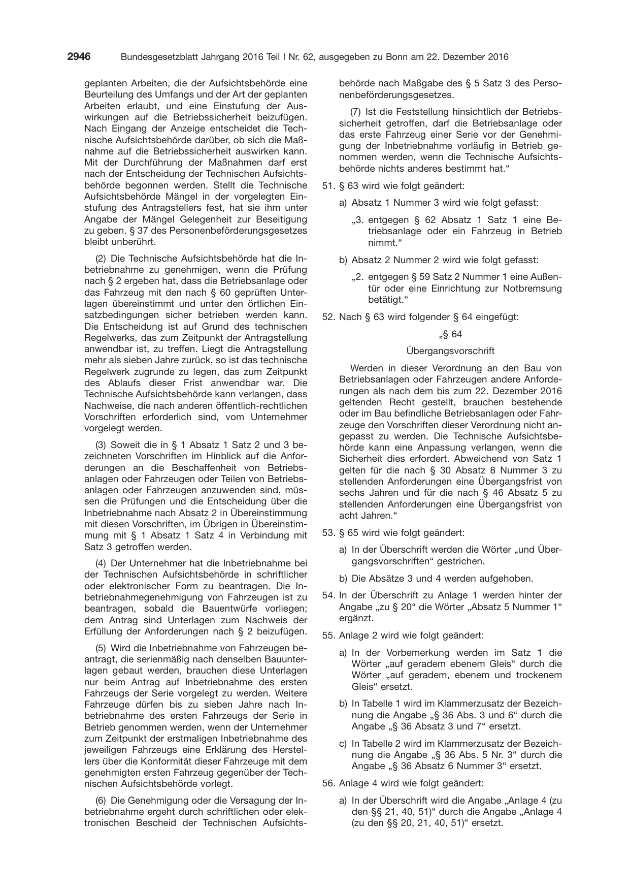 BGBl. 2016, Seite 2946 — Originalseite als Abbildung