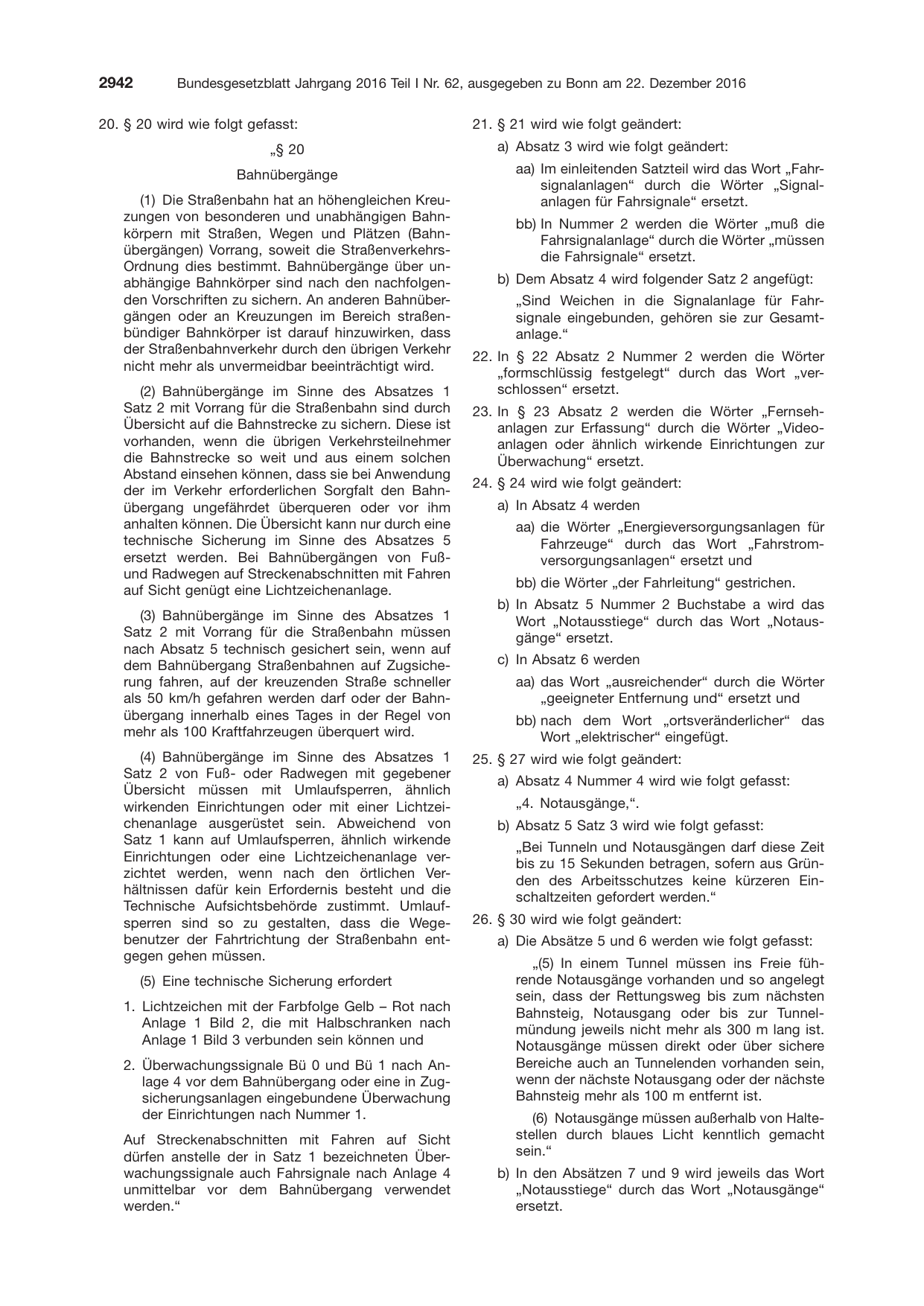 BGBl. 2016, Seite 2942 — Originalseite als Abbildung