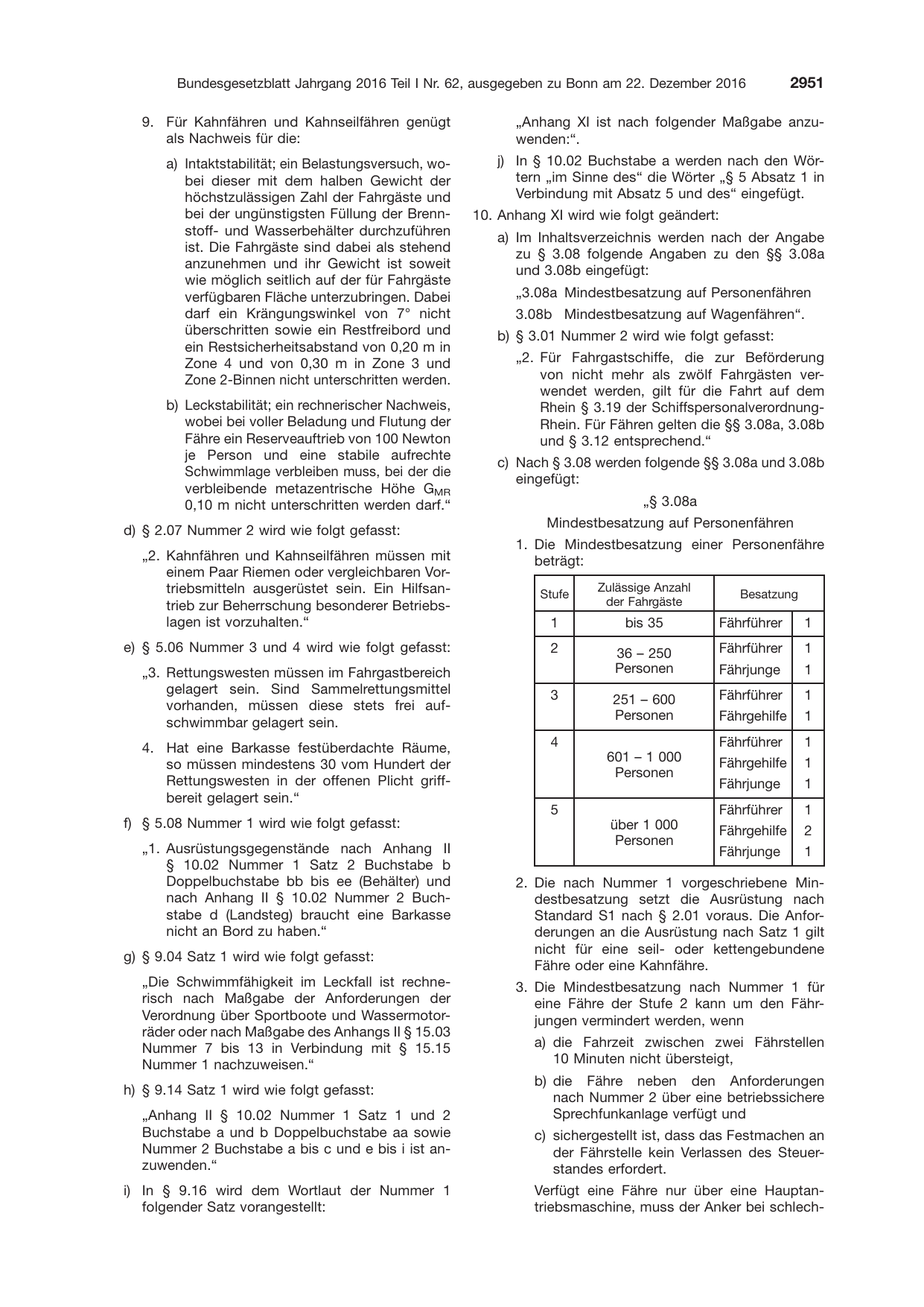 BGBl. 2016, Seite 2951 — Originalseite als Abbildung
