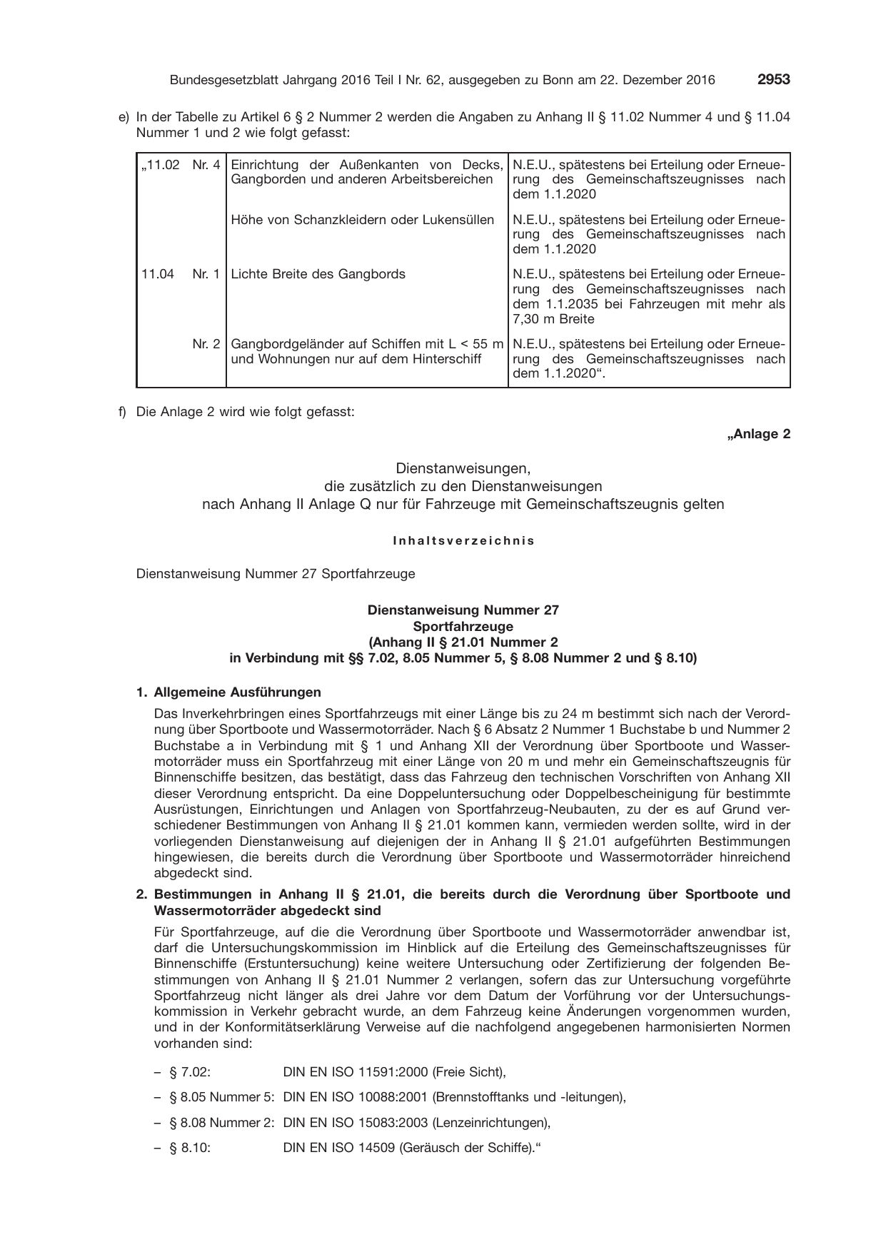 BGBl. 2016, Seite 2953 — Originalseite als Abbildung