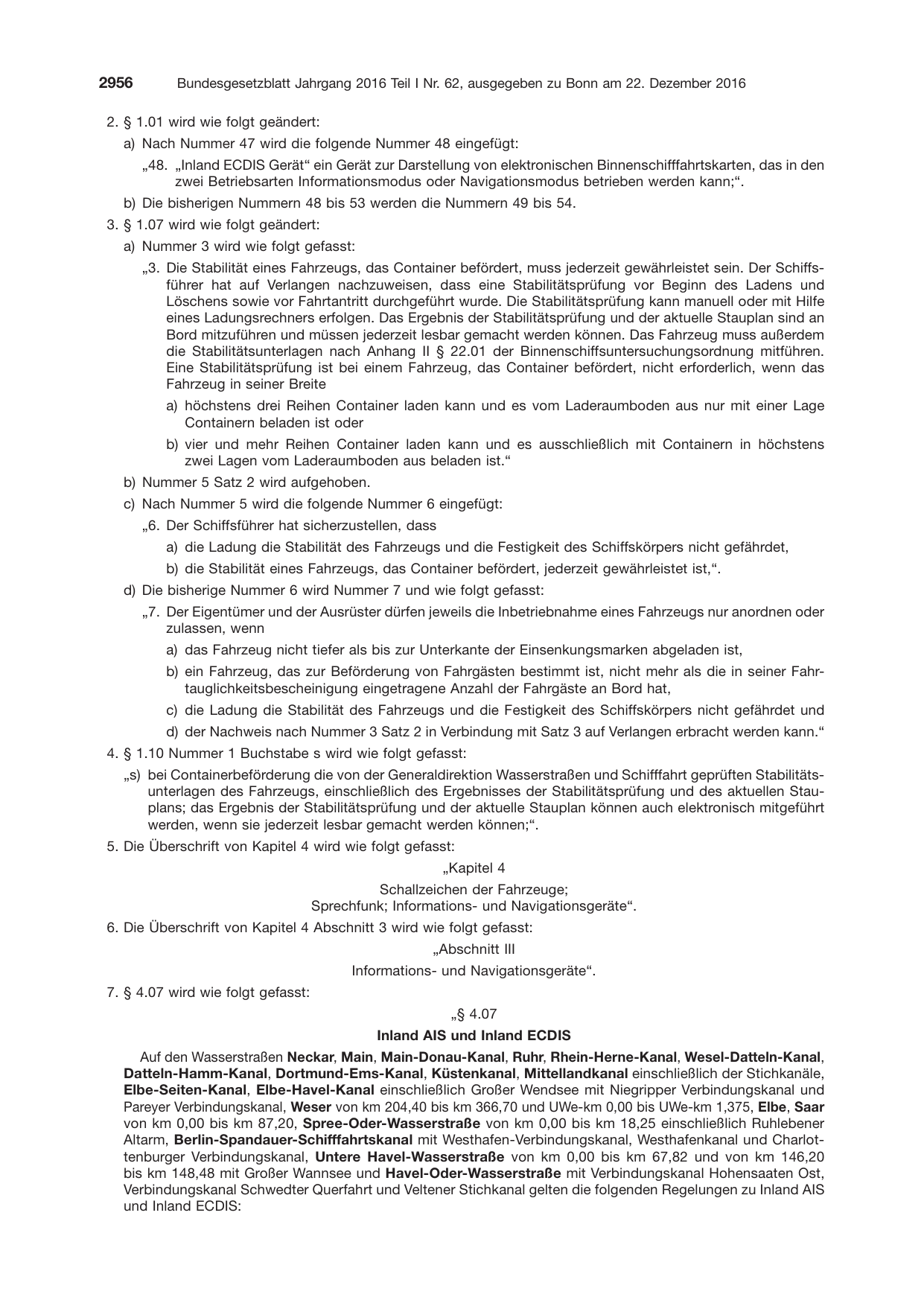 BGBl. 2016, Seite 2956 — Originalseite als Abbildung