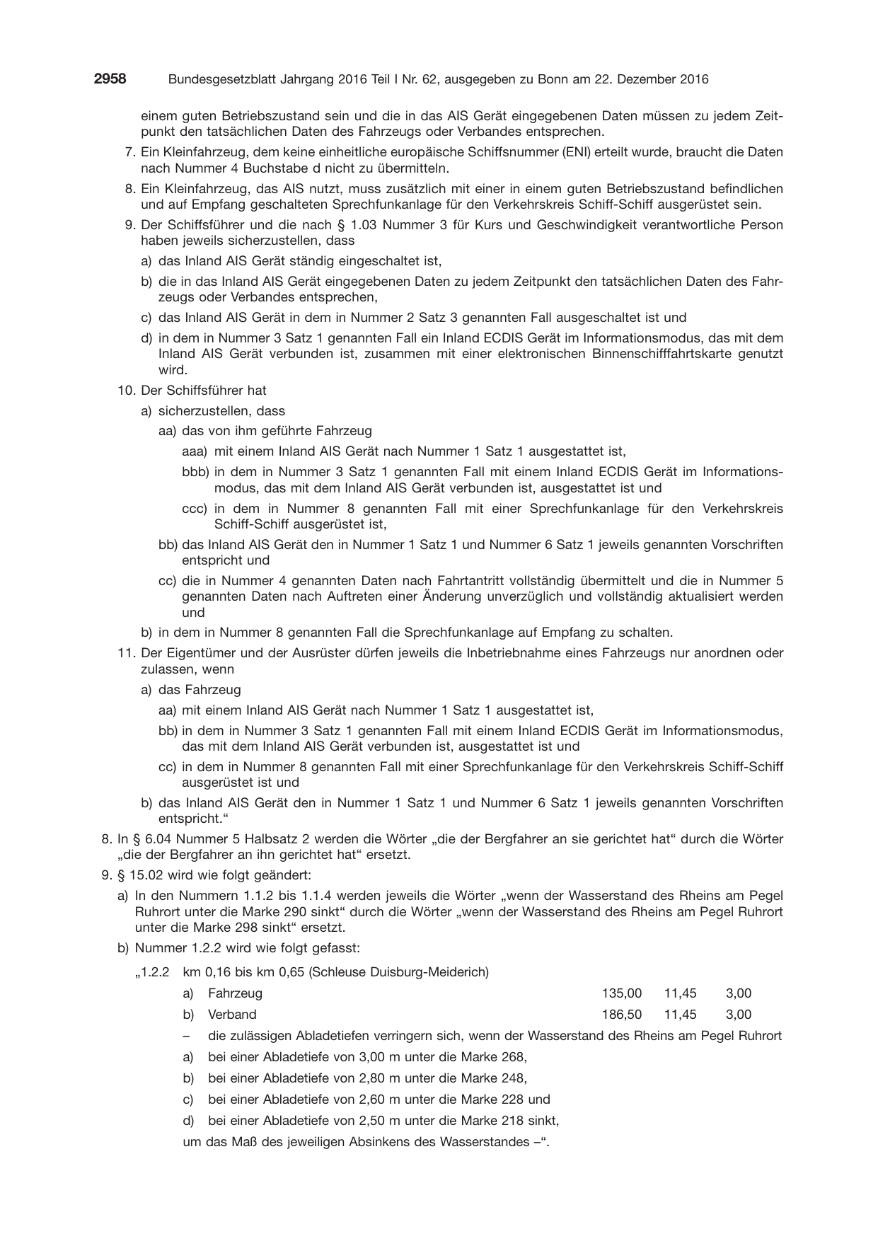 BGBl. 2016, Seite 2958 — Originalseite als Abbildung