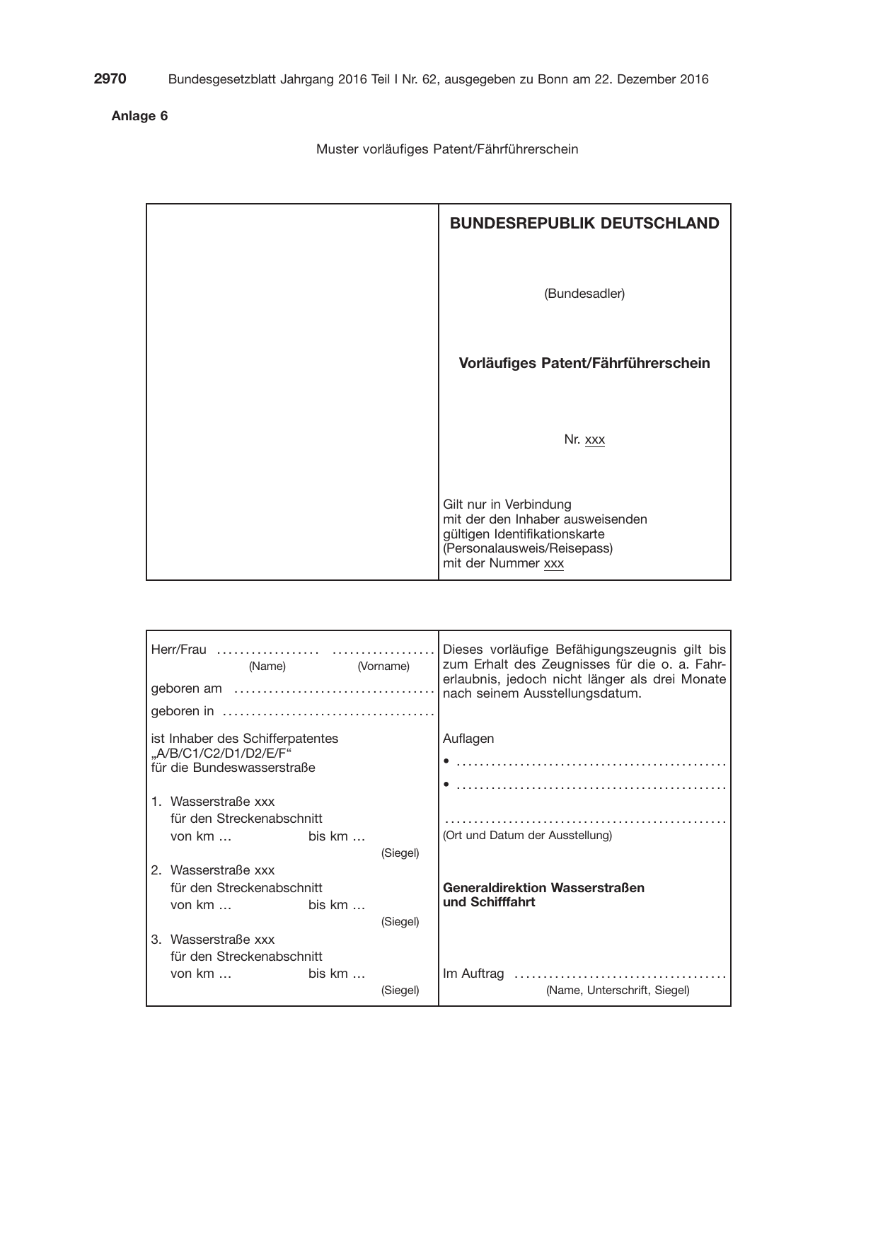 BGBl. 2016, Seite 2970 — Originalseite als Abbildung