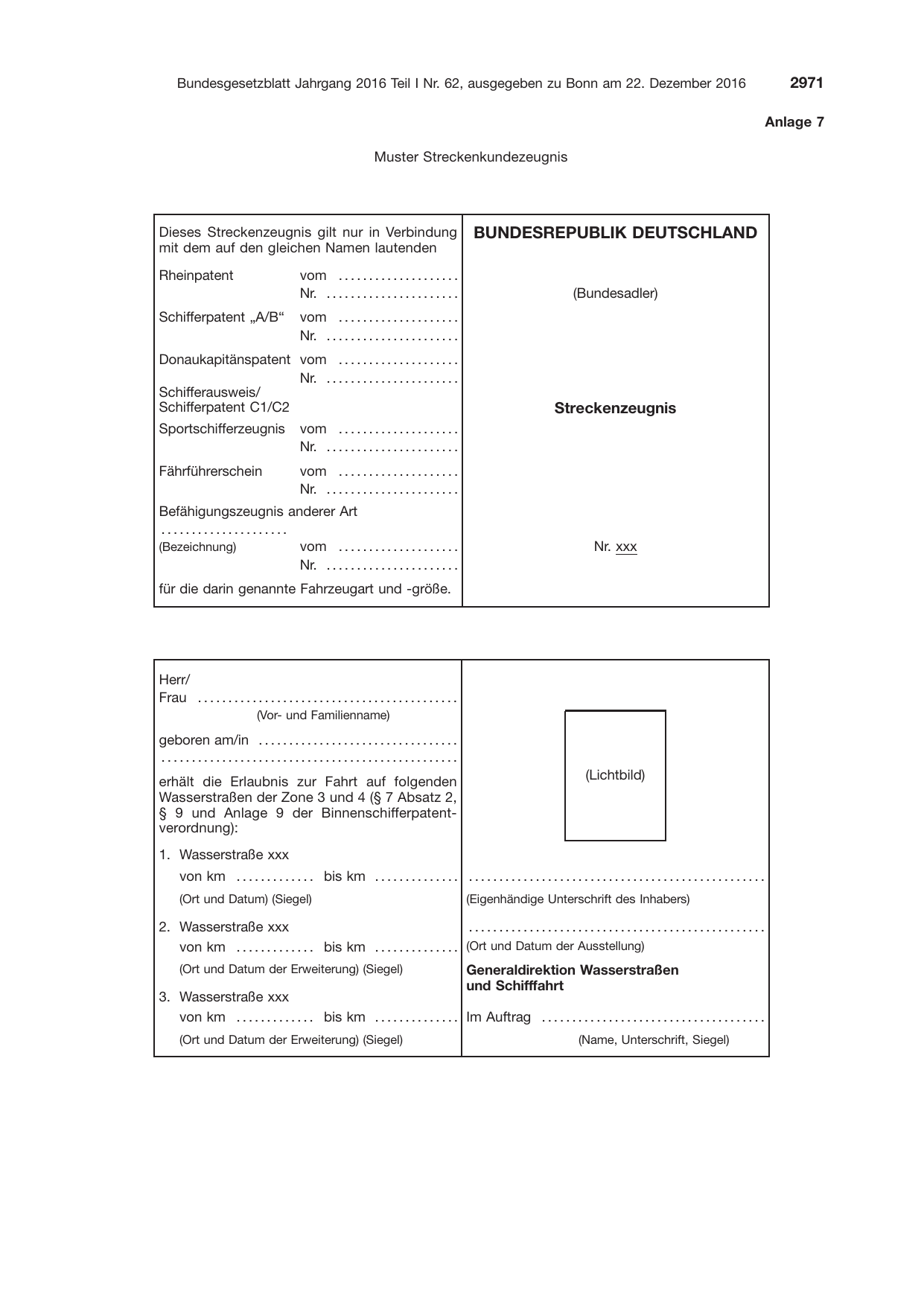 BGBl. 2016, Seite 2971 — Originalseite als Abbildung