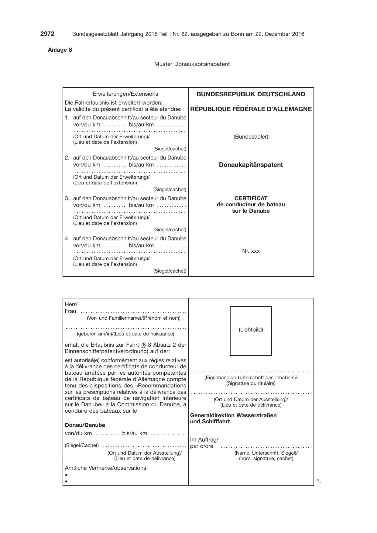 BGBl. 2016, Seite 2972 — Originalseite als Abbildung