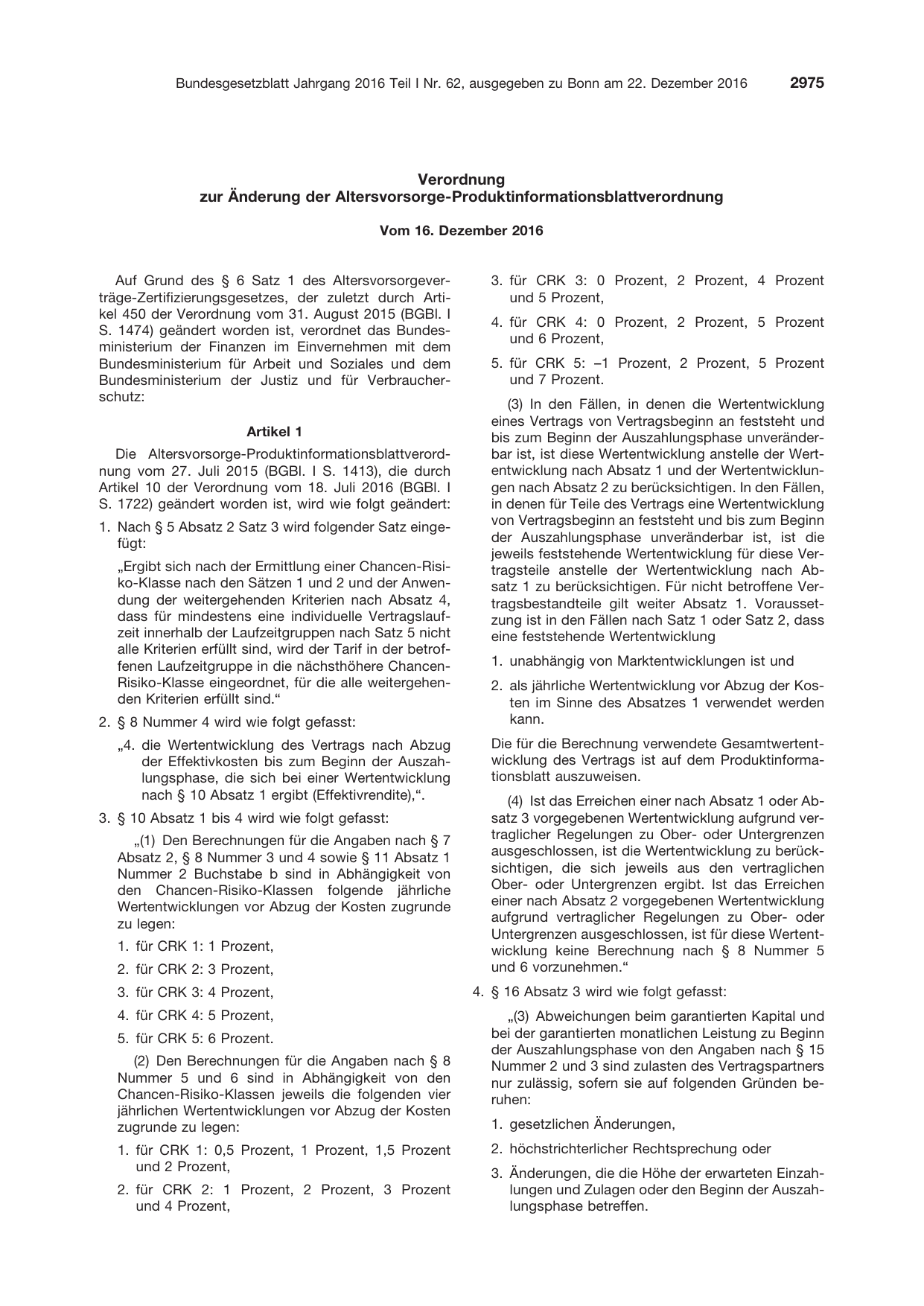 BGBl. 2016, Seite 2975 — Originalseite als Abbildung