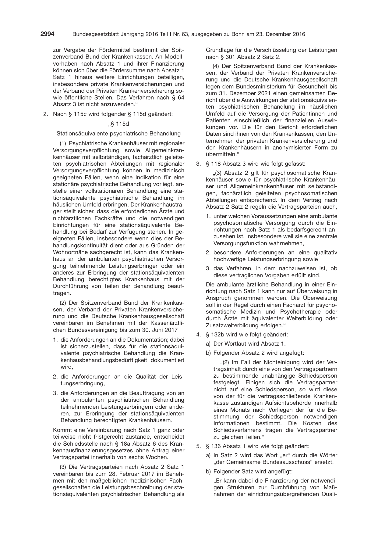 BGBl. 2016, Seite 2994 — Originalseite als Abbildung