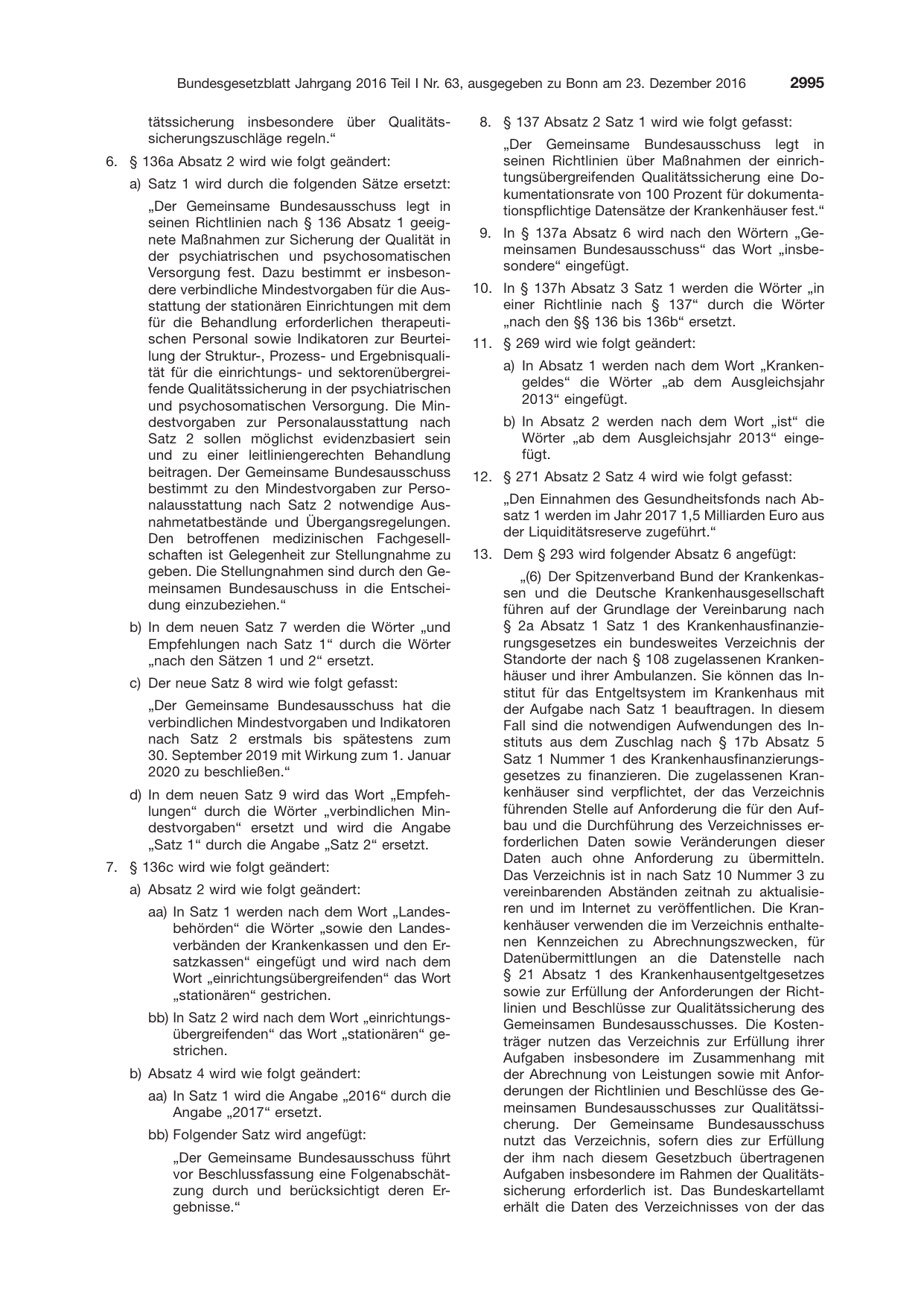 BGBl. 2016, Seite 2995 — Originalseite als Abbildung
