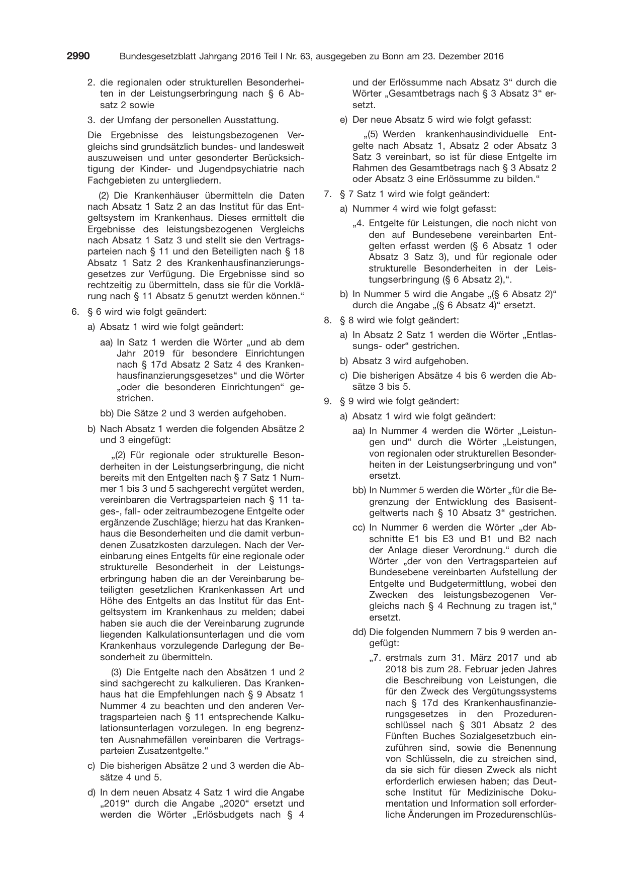 BGBl. 2016, Seite 2990 — Originalseite als Abbildung