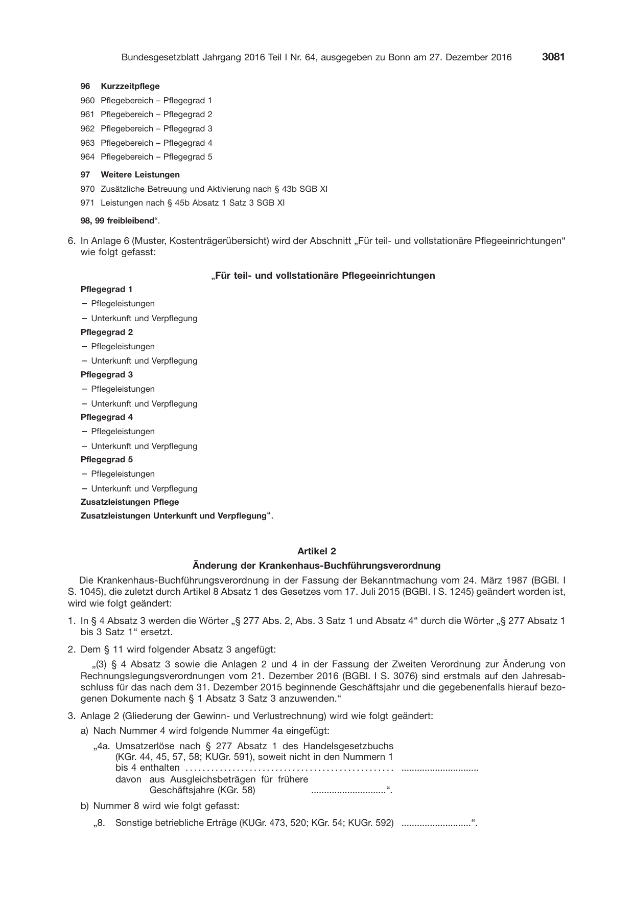 BGBl. 2016, Seite 3081 — Originalseite als Abbildung