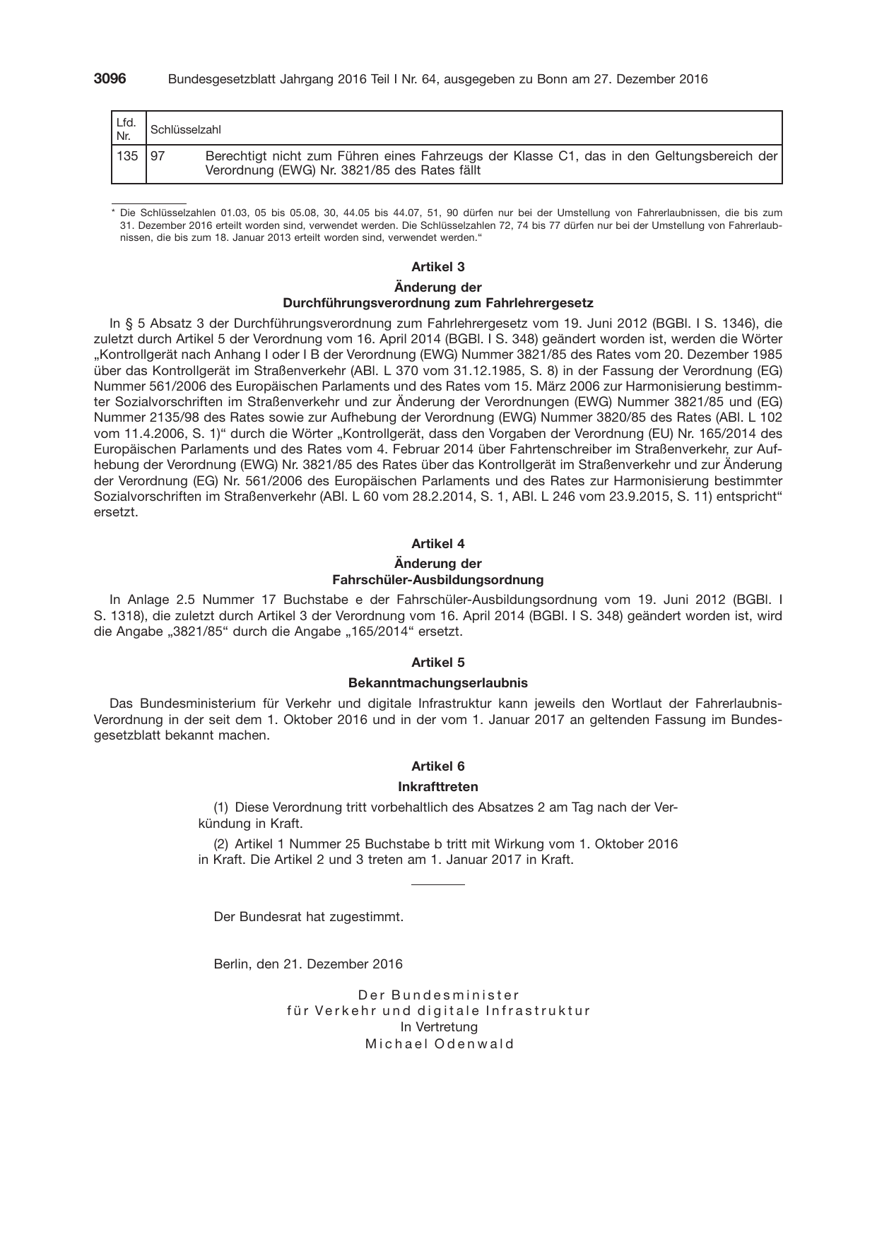 BGBl. 2016, Seite 3096 — Originalseite als Abbildung