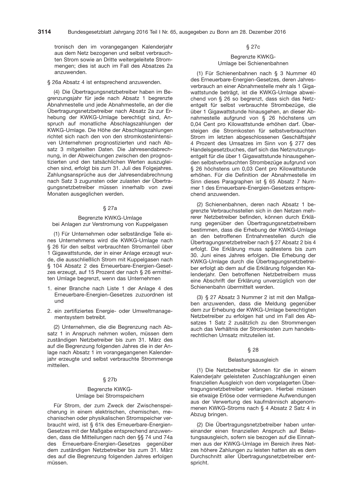 BGBl. 2016, Seite 3114 — Originalseite als Abbildung