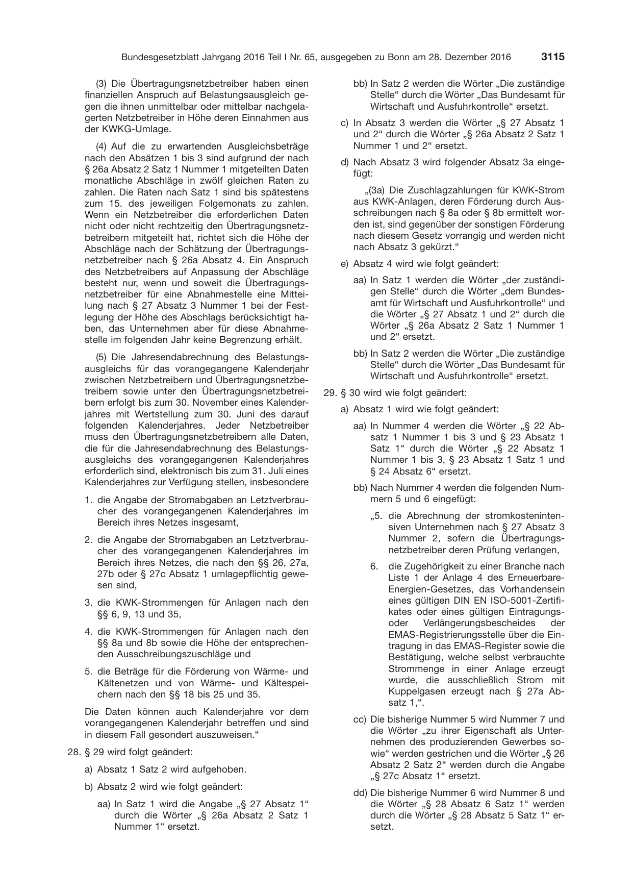 BGBl. 2016, Seite 3115 — Originalseite als Abbildung