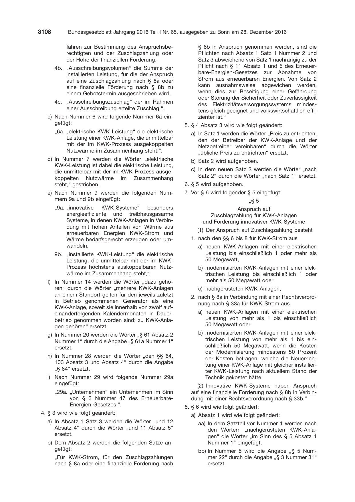 BGBl. 2016, Seite 3108 — Originalseite als Abbildung