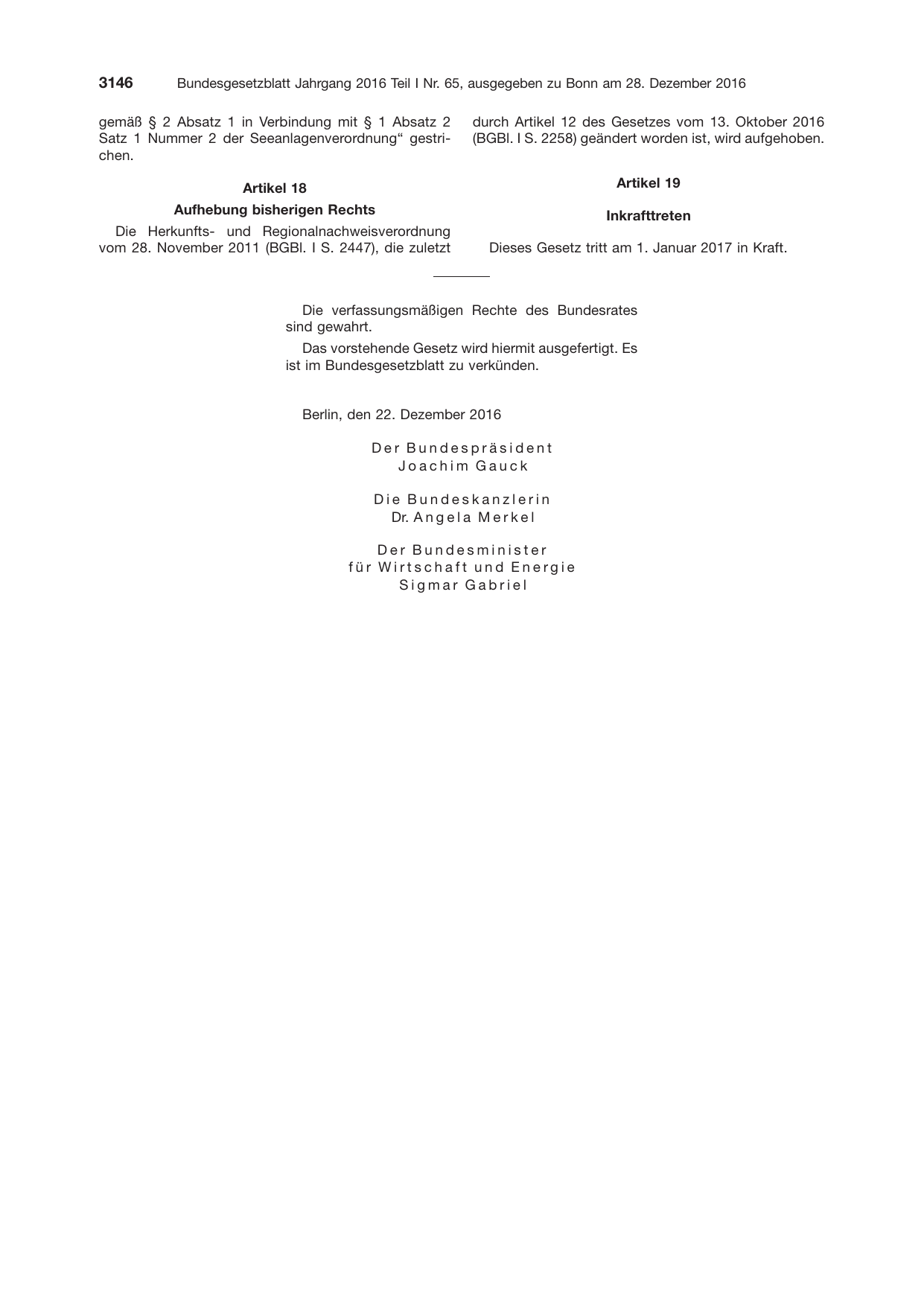 BGBl. 2016, Seite 3146 — Originalseite als Abbildung