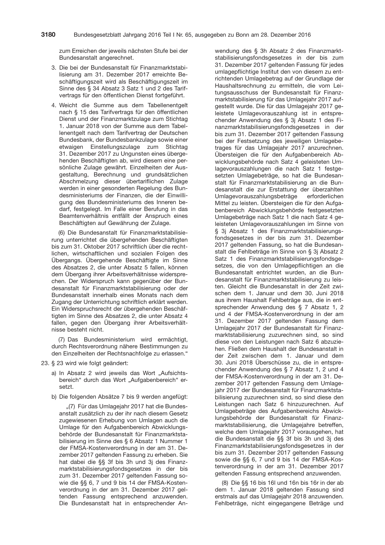 BGBl. 2016, Seite 3180 — Originalseite als Abbildung