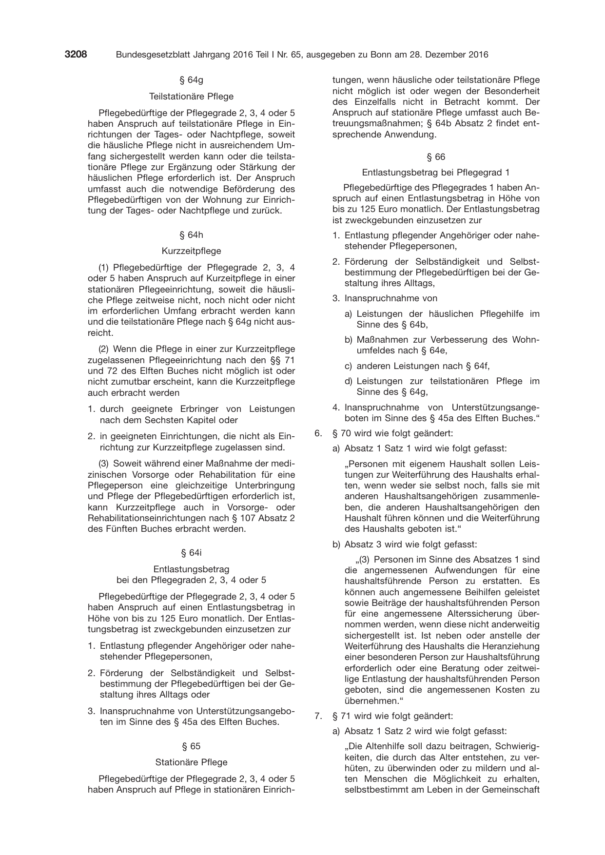 BGBl. 2016, Seite 3208 — Originalseite als Abbildung