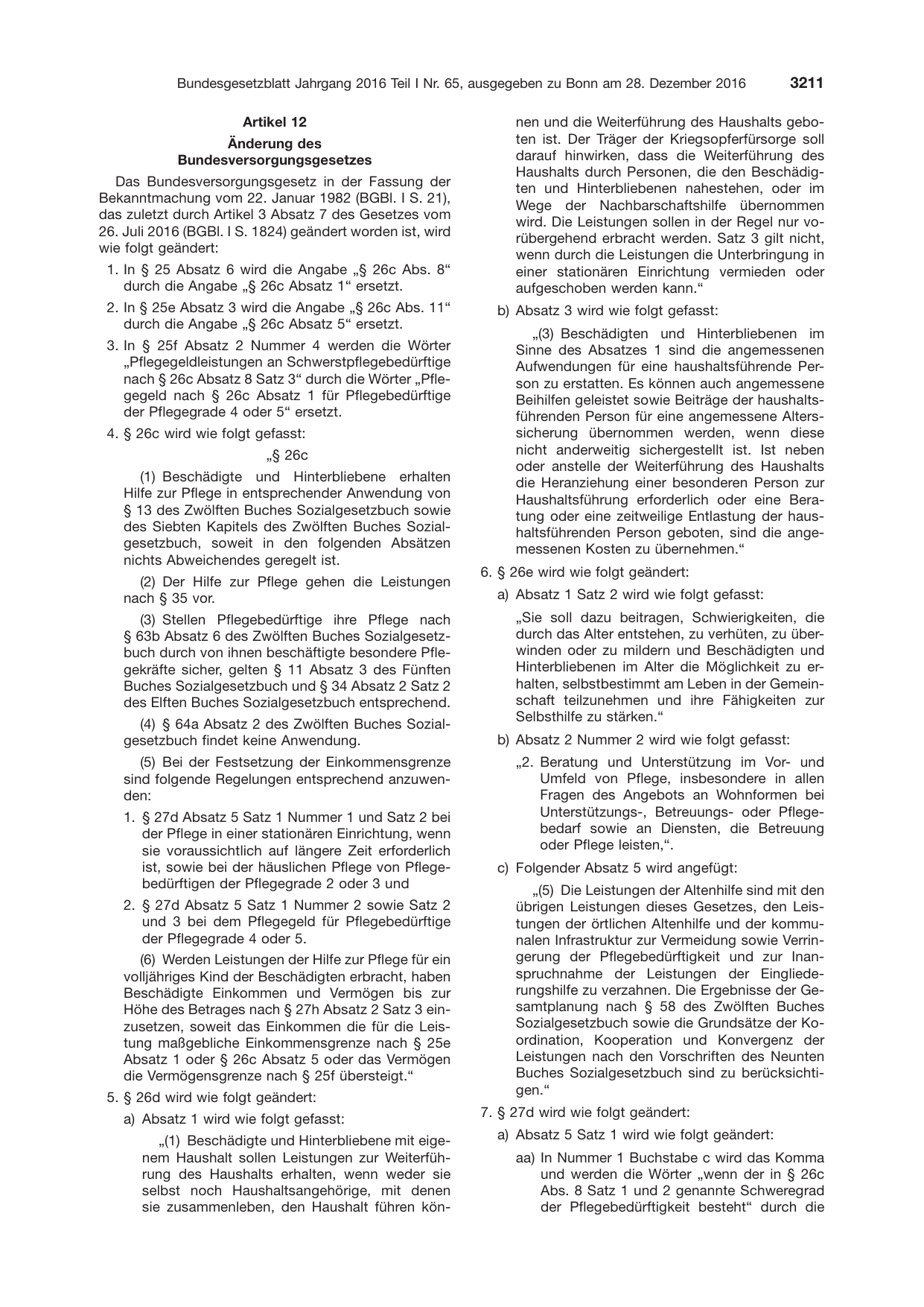 BGBl. 2016, Seite 3211 — Originalseite als Abbildung