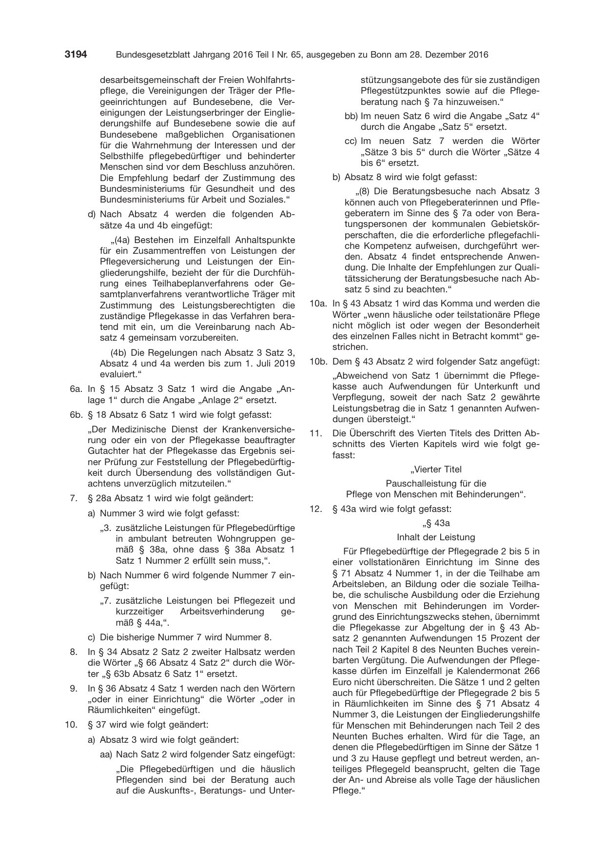 BGBl. 2016, Seite 3194 — Originalseite als Abbildung