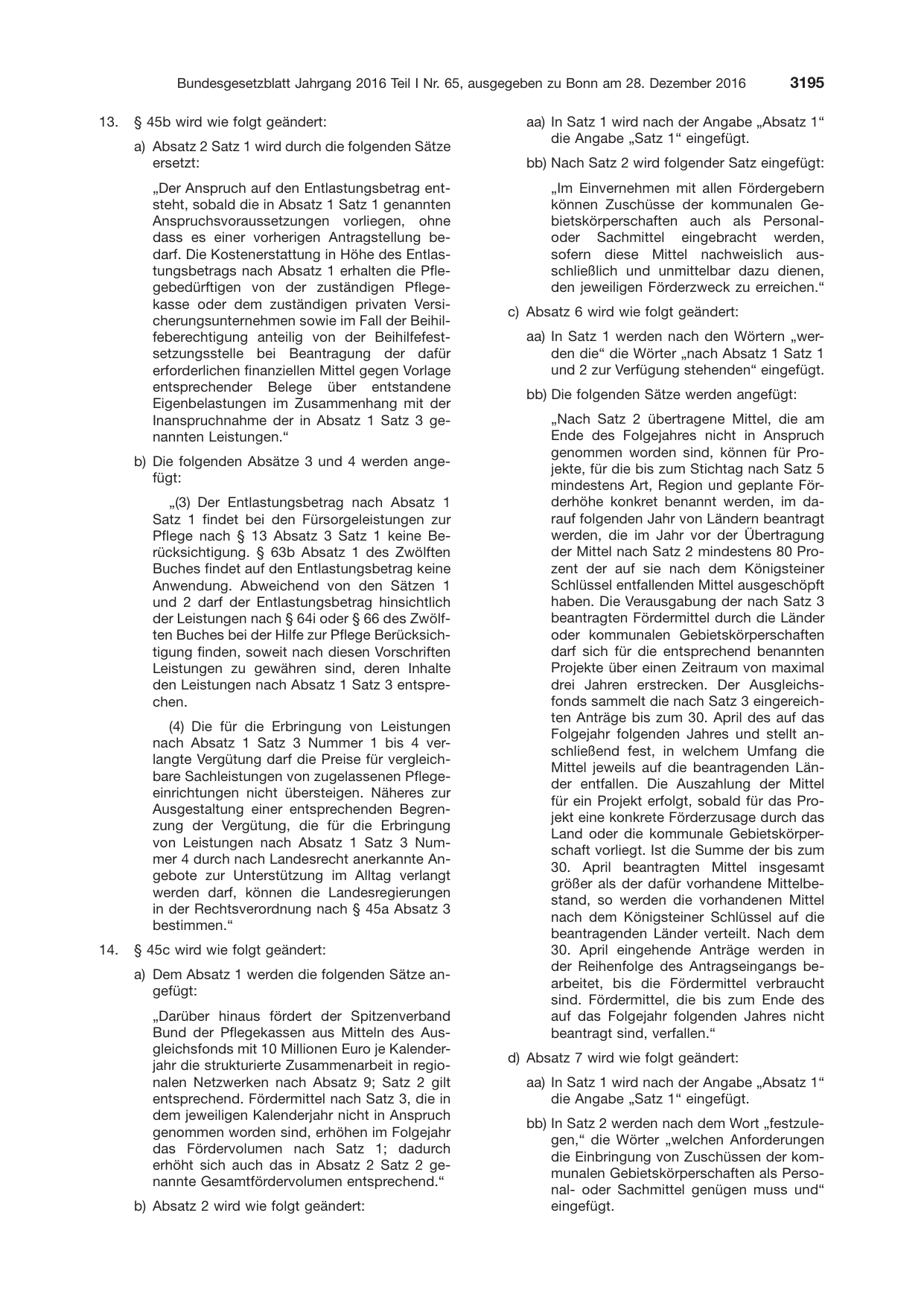 BGBl. 2016, Seite 3195 — Originalseite als Abbildung
