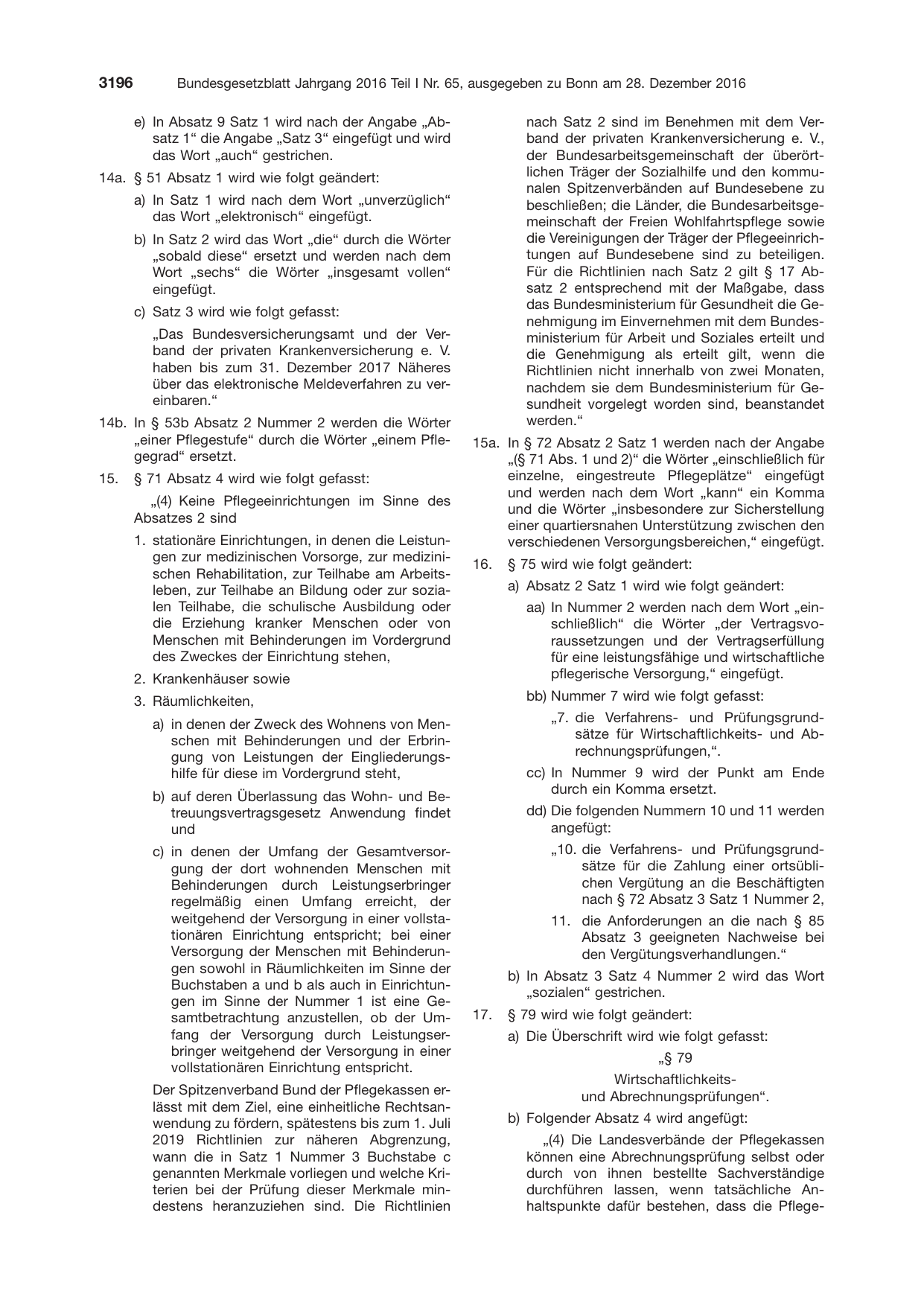 BGBl. 2016, Seite 3196 — Originalseite als Abbildung