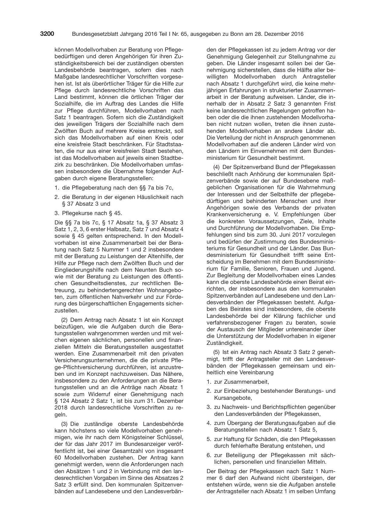 BGBl. 2016, Seite 3200 — Originalseite als Abbildung