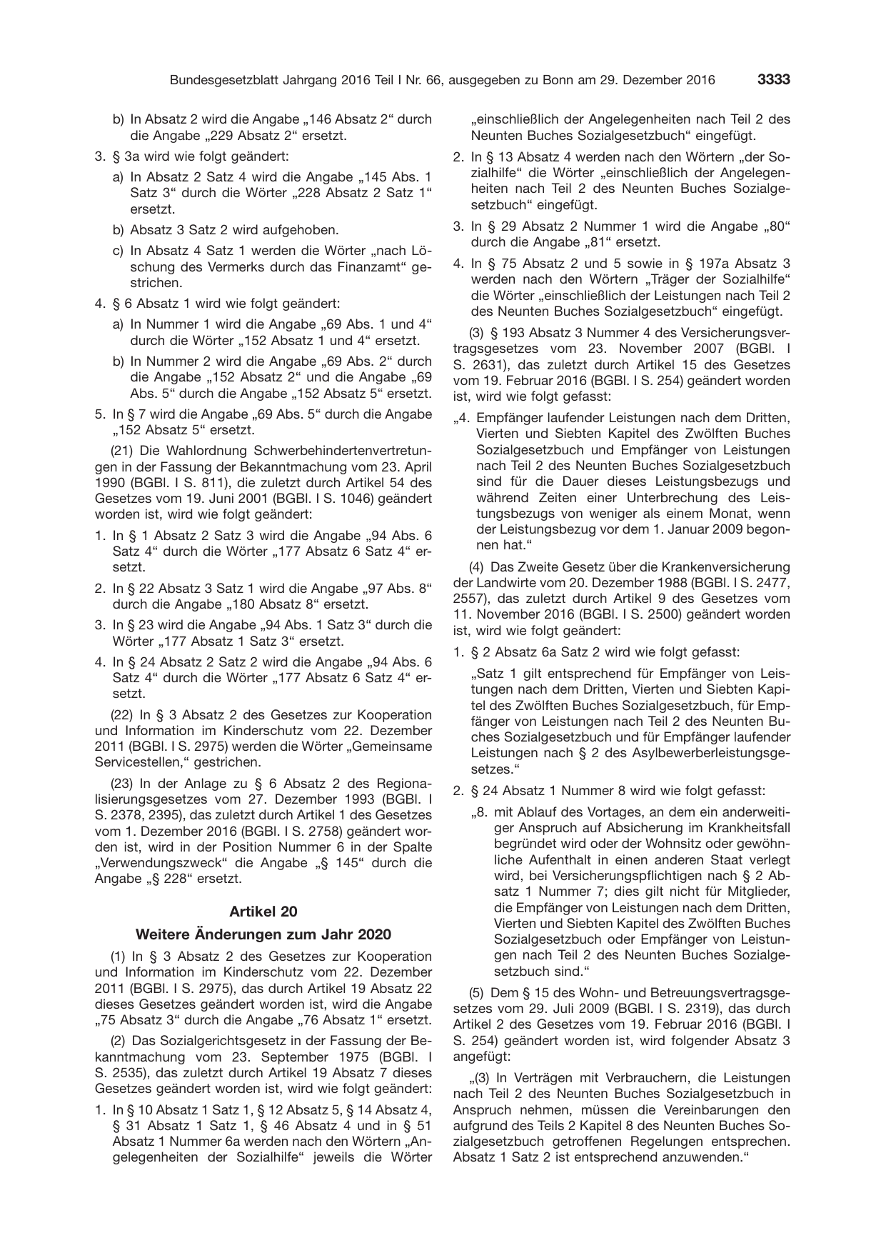 BGBl. 2016, Seite 3333 — Originalseite als Abbildung