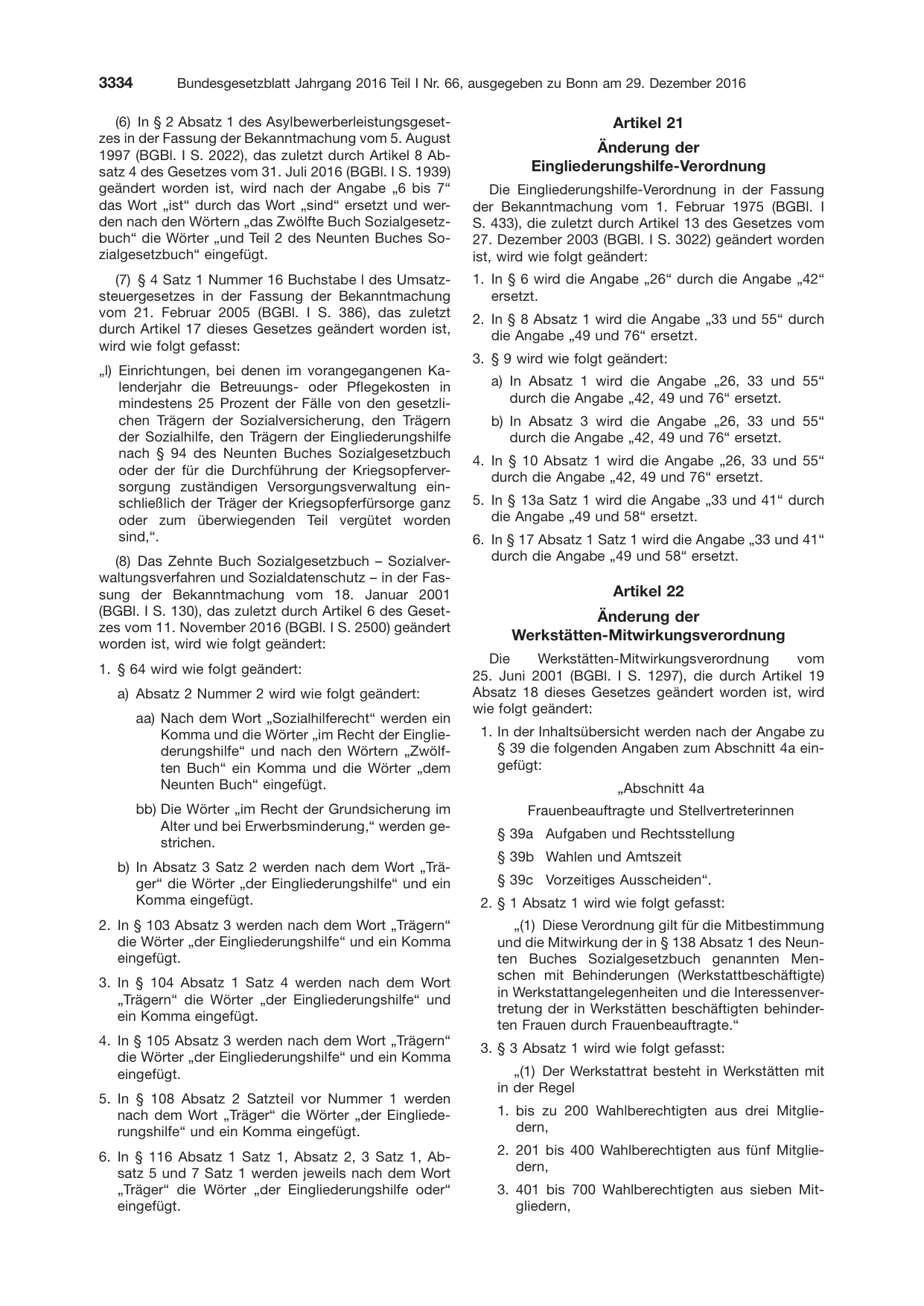 BGBl. 2016, Seite 3334 — Originalseite als Abbildung