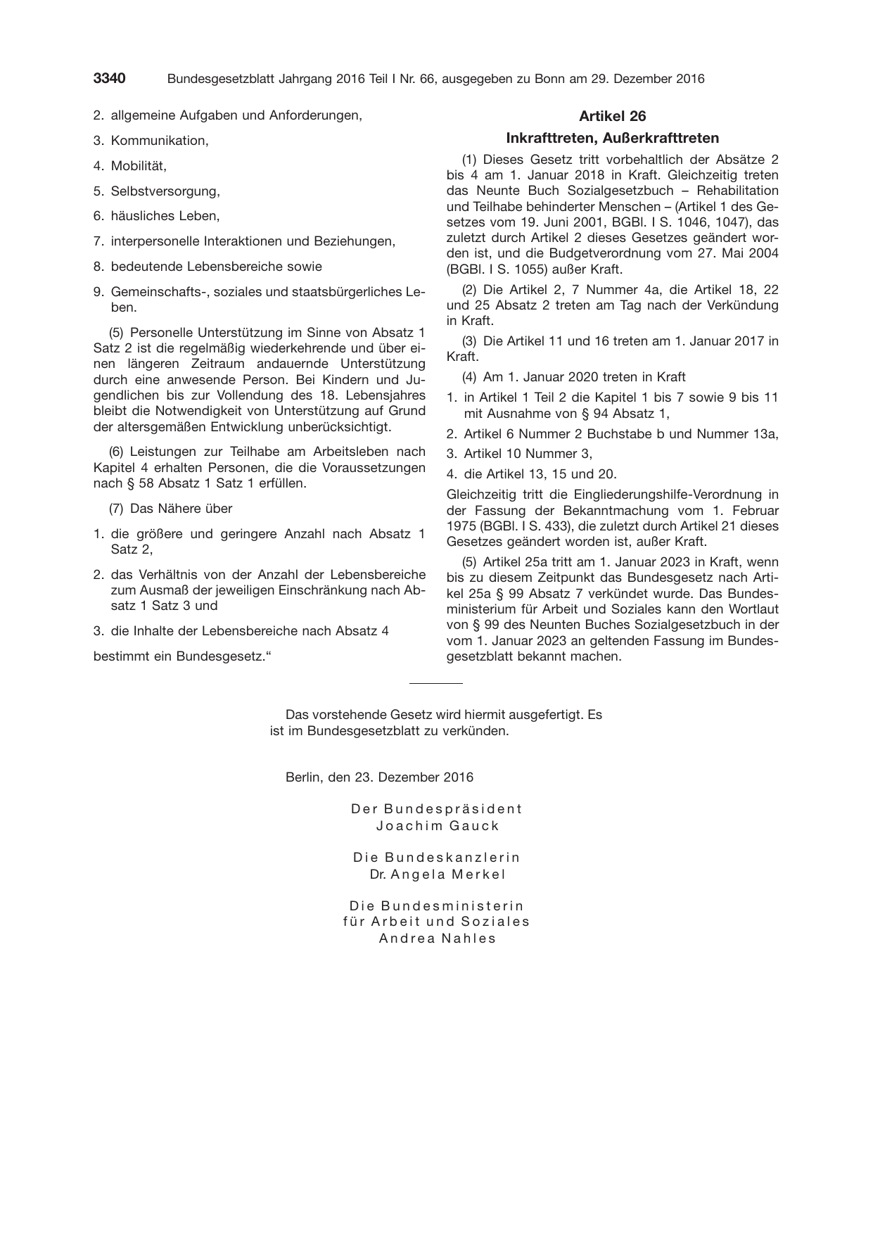 BGBl. 2016, Seite 3340 — Originalseite als Abbildung