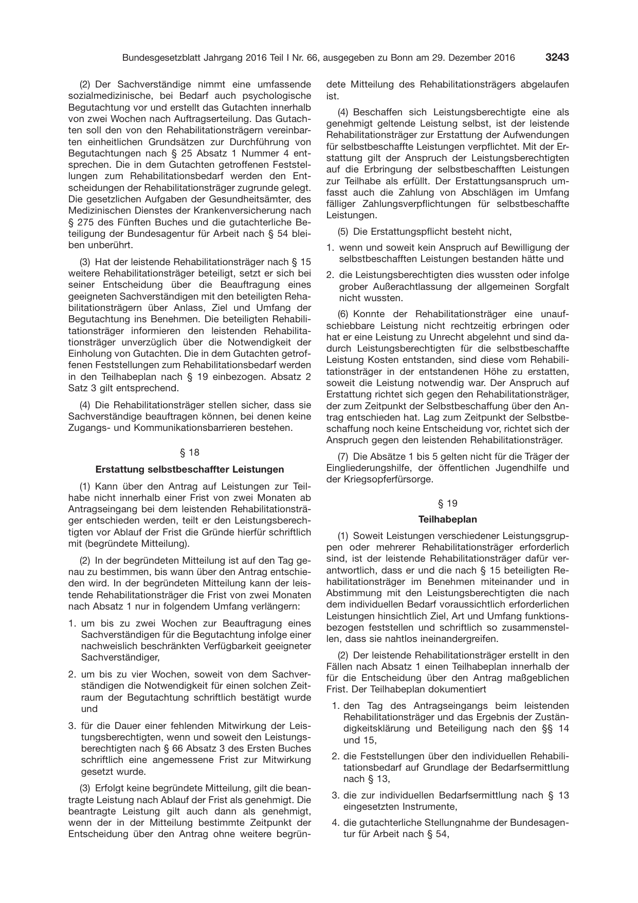 BGBl. 2016, Seite 3243 — Originalseite als Abbildung