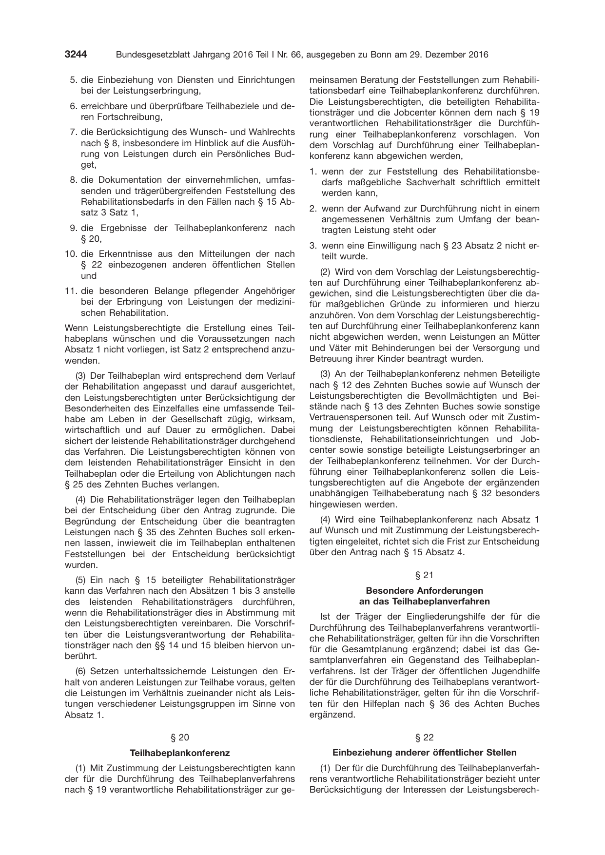 BGBl. 2016, Seite 3244 — Originalseite als Abbildung