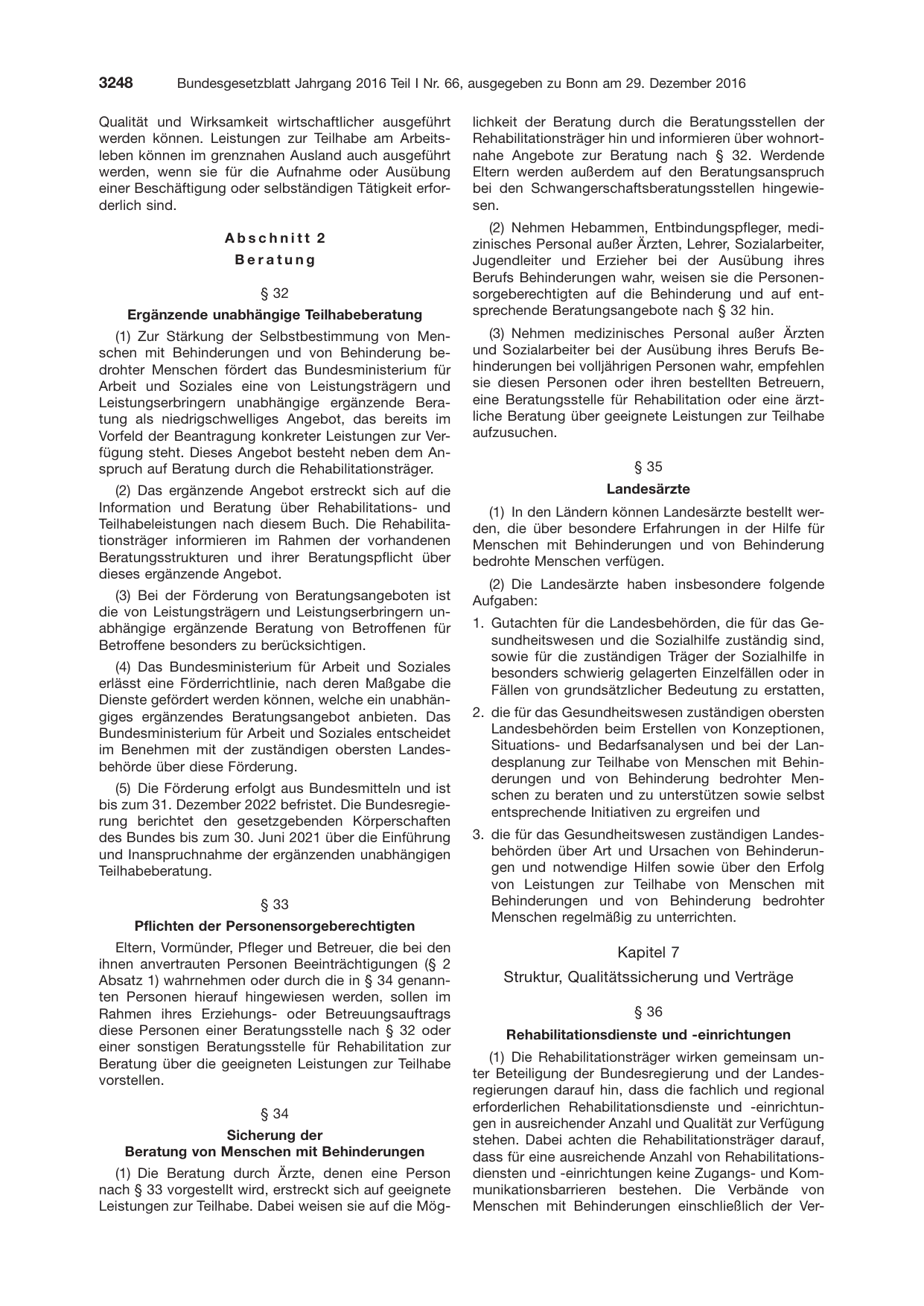 BGBl. 2016, Seite 3248 — Originalseite als Abbildung