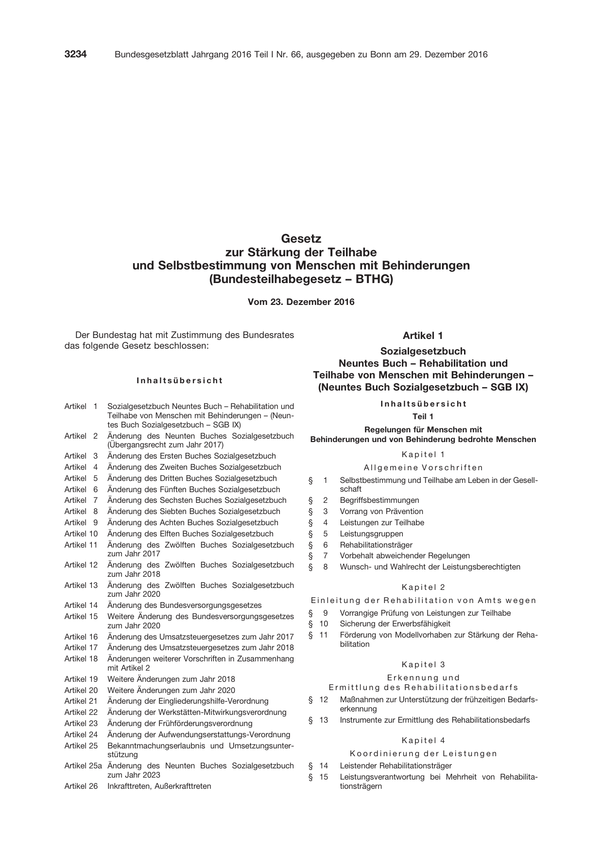 BGBl. 2016, Seite 3234 — Originalseite als Abbildung