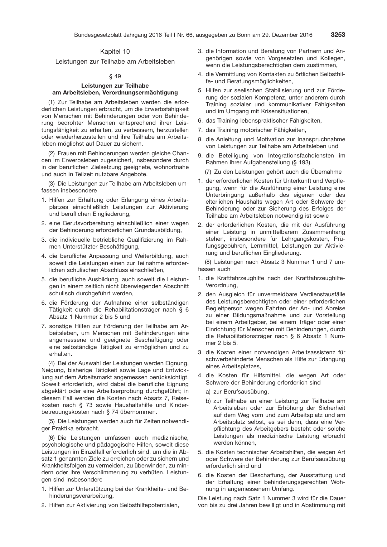 BGBl. 2016, Seite 3253 — Originalseite als Abbildung
