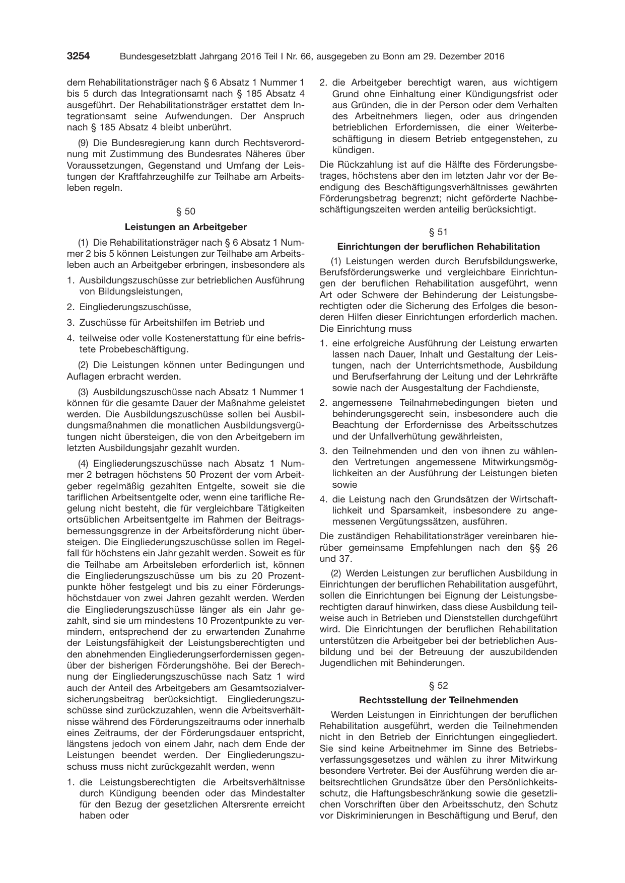 BGBl. 2016, Seite 3254 — Originalseite als Abbildung