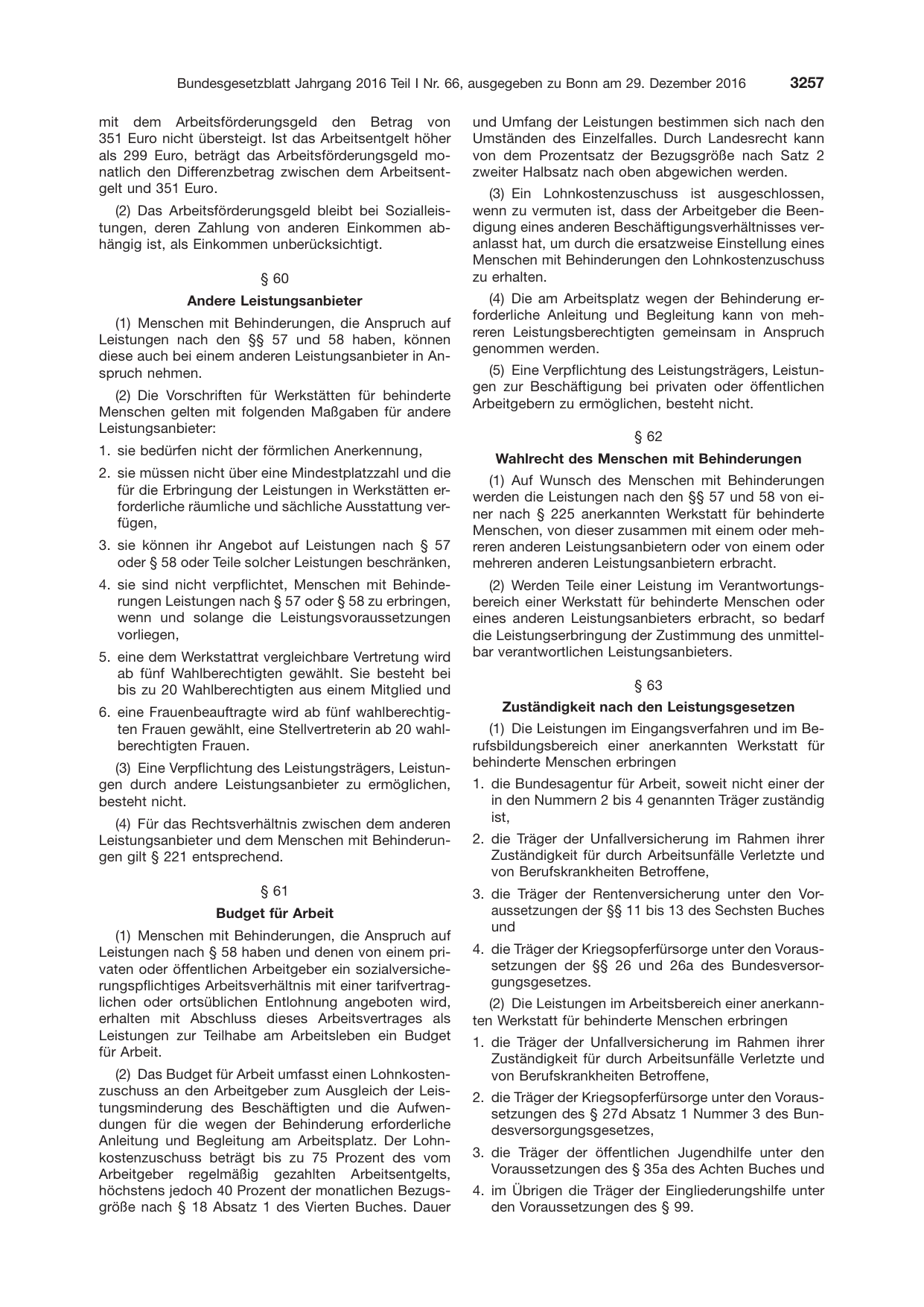 BGBl. 2016, Seite 3257 — Originalseite als Abbildung