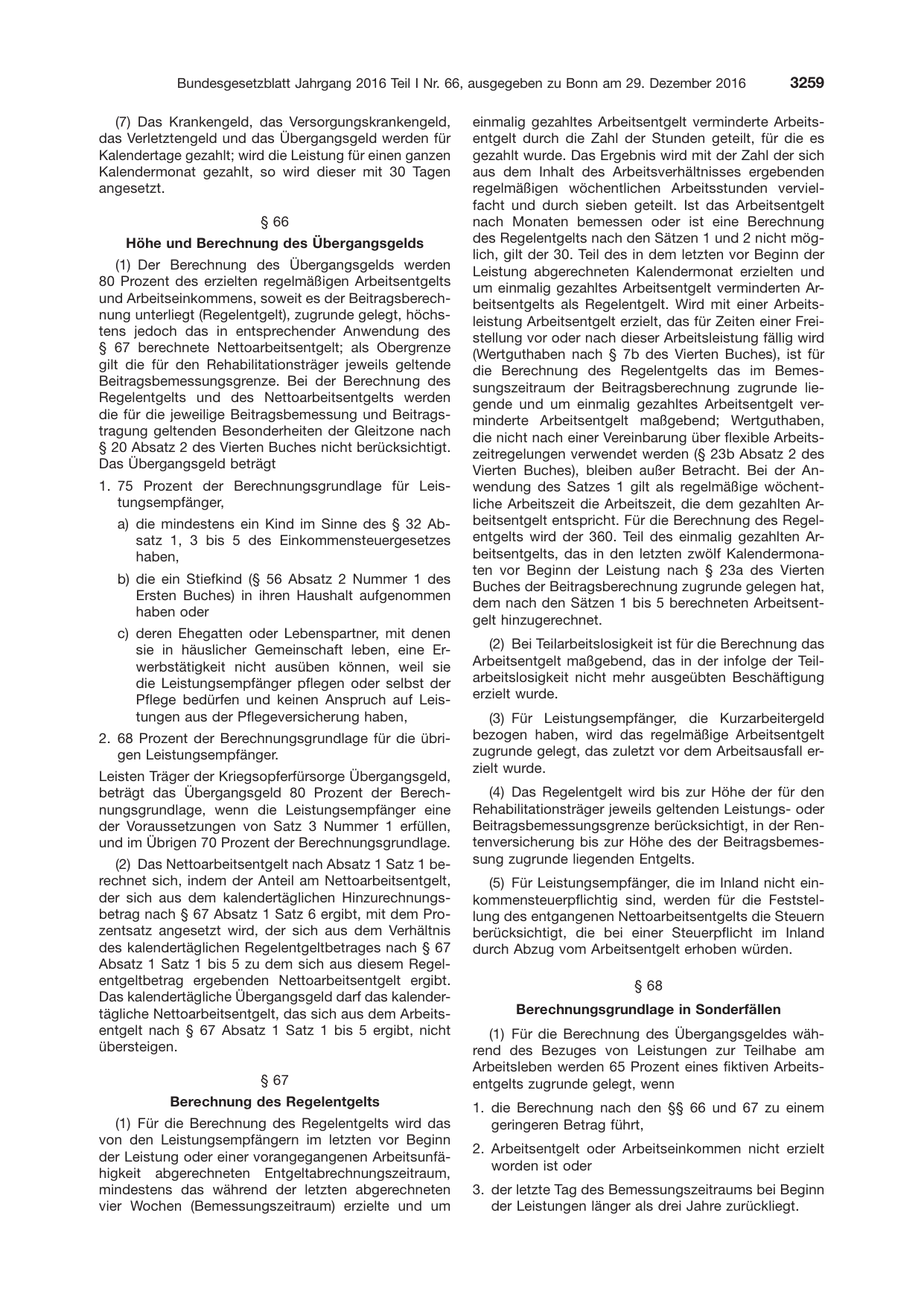 BGBl. 2016, Seite 3259 — Originalseite als Abbildung