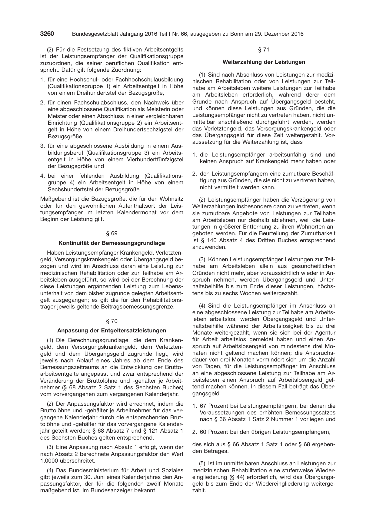 BGBl. 2016, Seite 3260 — Originalseite als Abbildung