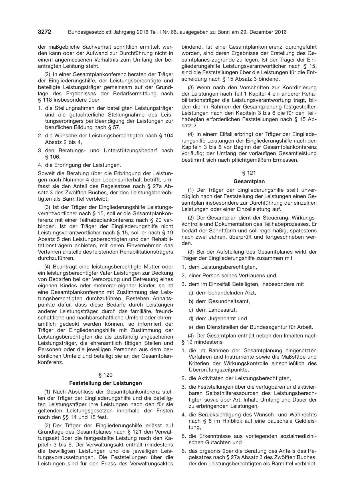 BGBl. 2016, Seite 3272 — Originalseite als Abbildung