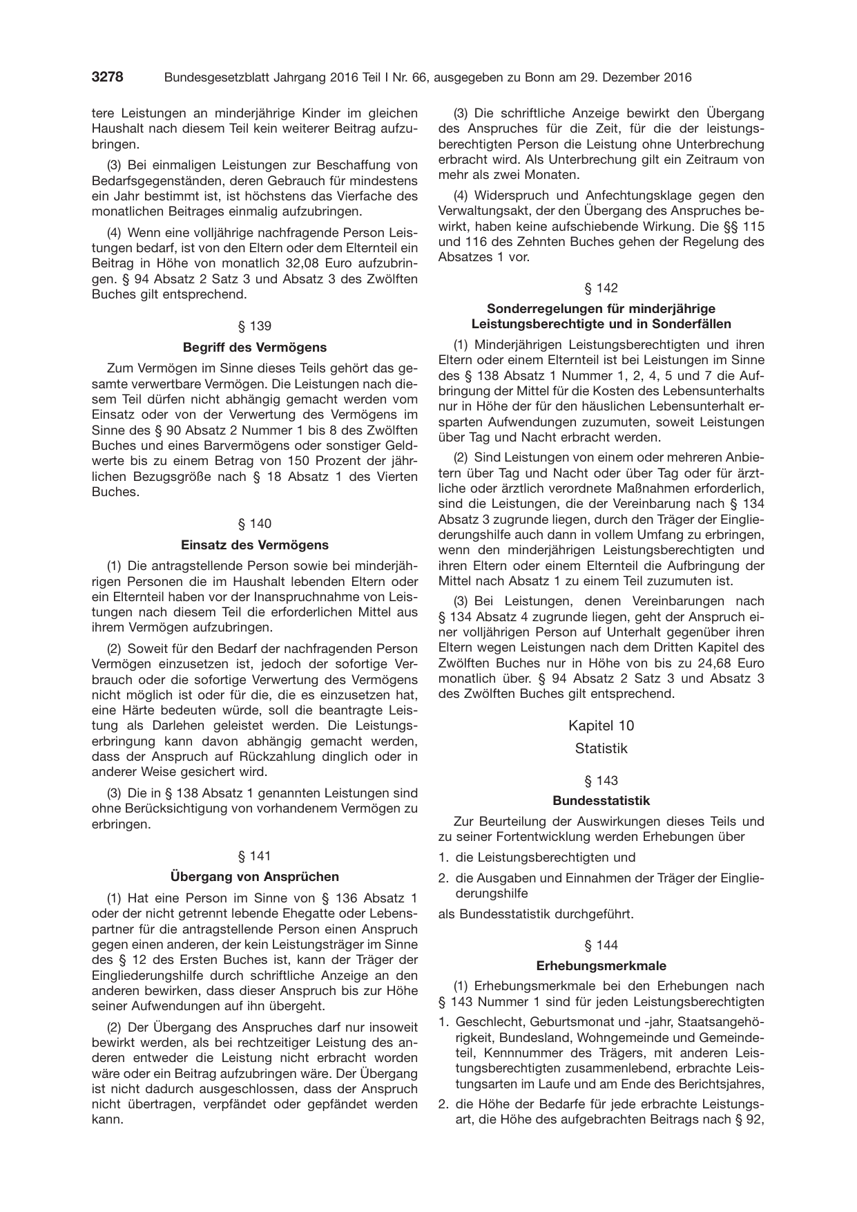 BGBl. 2016, Seite 3278 — Originalseite als Abbildung