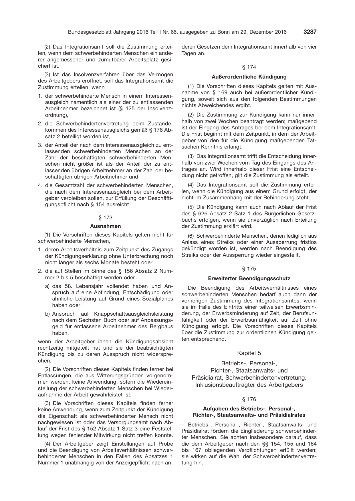 BGBl. 2016, Seite 3287 — Originalseite als Abbildung