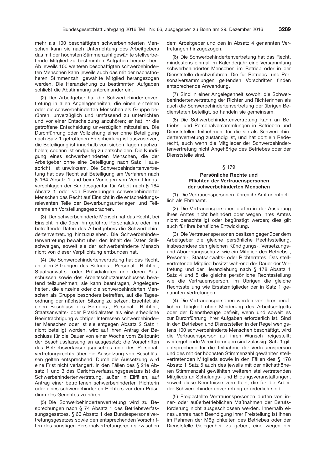 BGBl. 2016, Seite 3289 — Originalseite als Abbildung